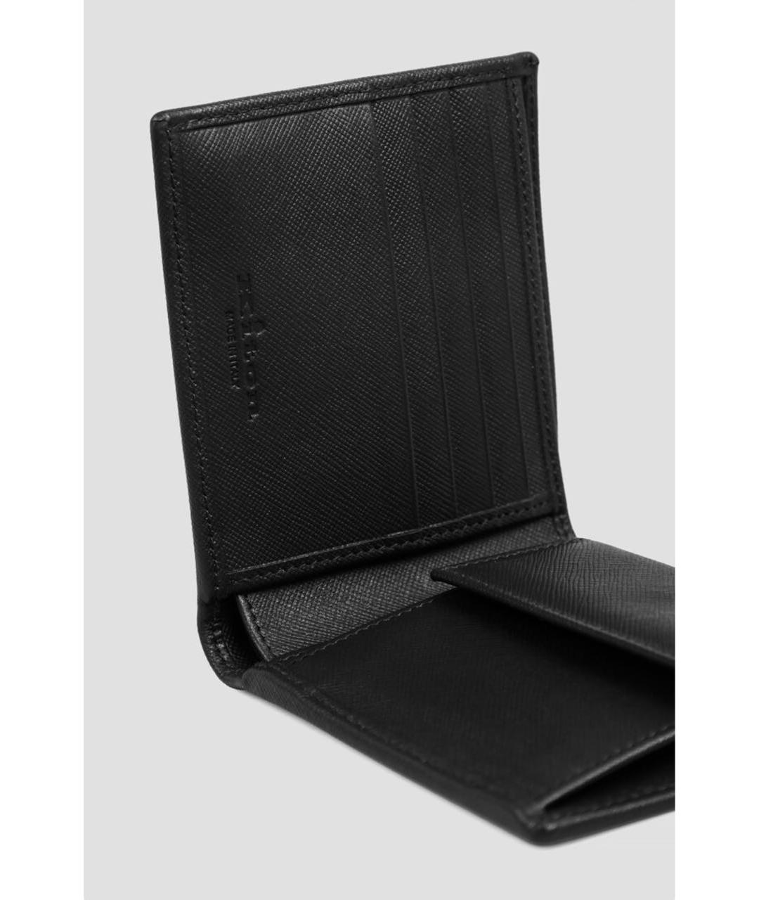 KITON Черный кожаный кошелек, фото 3