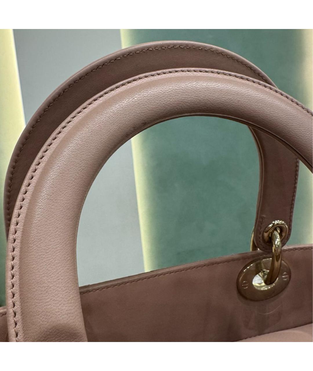 CHRISTIAN DIOR Розовая кожаная сумка через плечо, фото 4