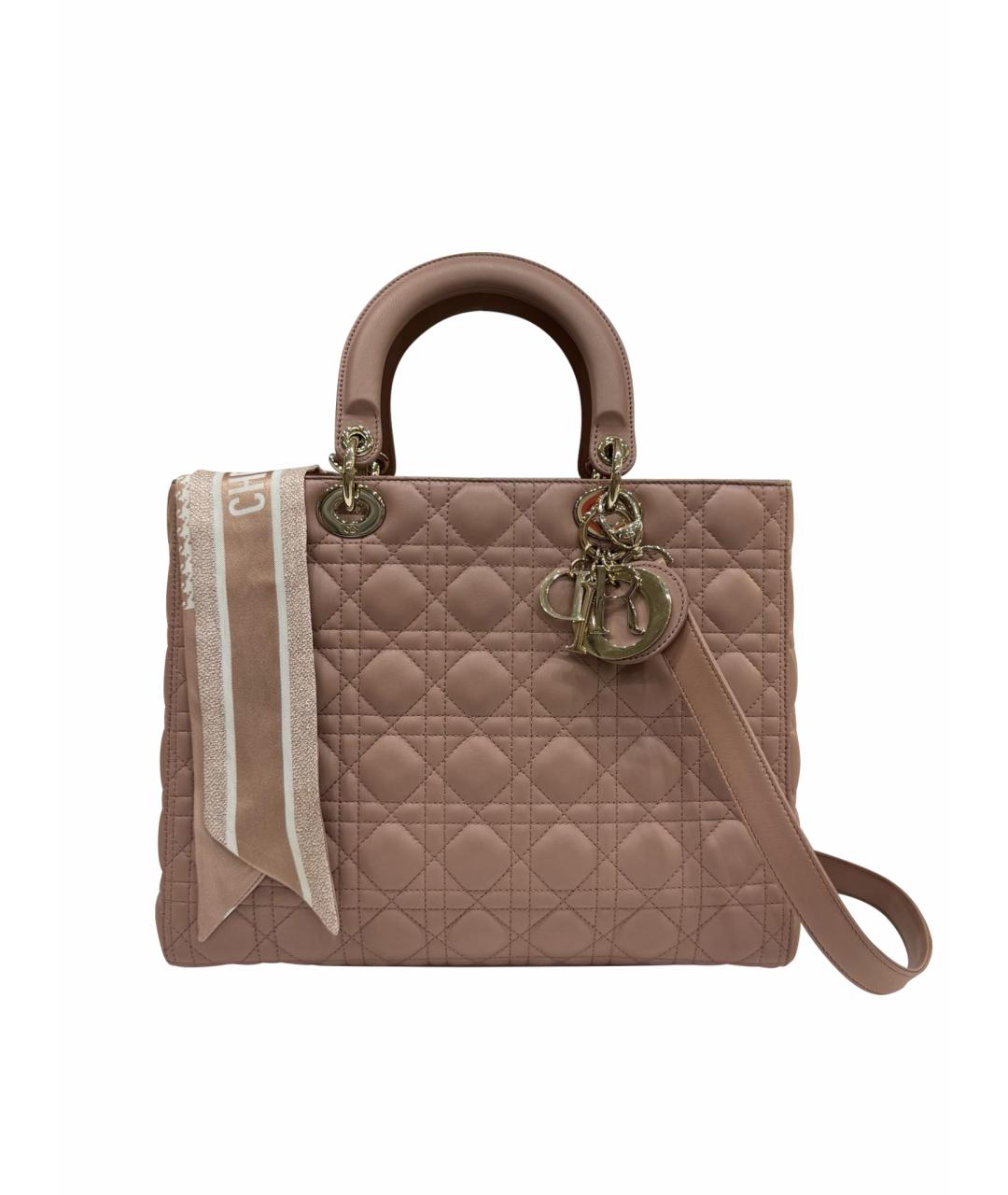 CHRISTIAN DIOR Розовая кожаная сумка через плечо, фото 1