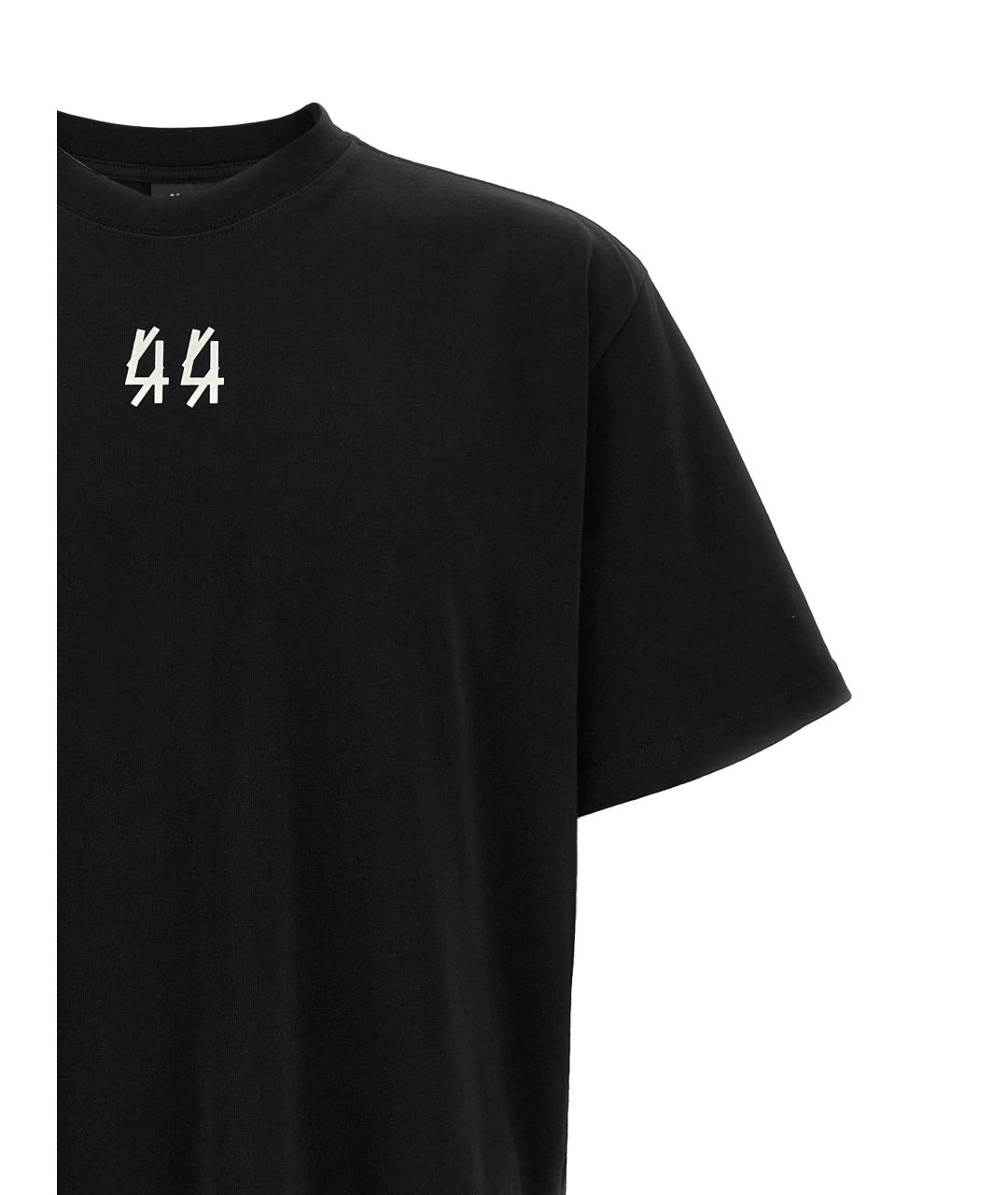 44 LABEL Черная хлопковая футболка, фото 3