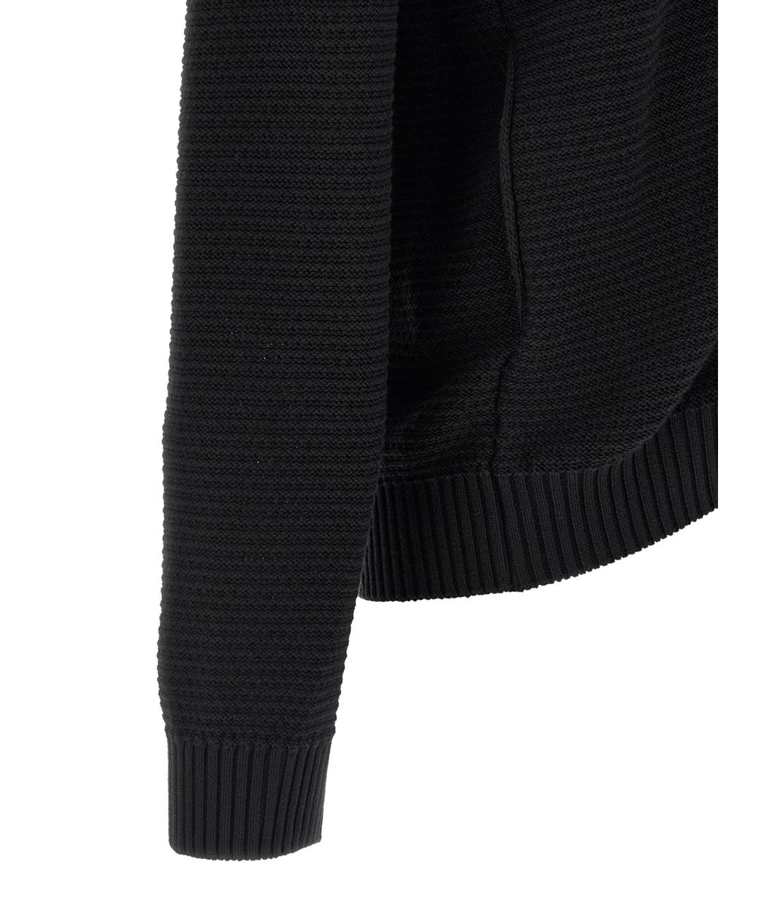 STONE ISLAND Черный хлопковый джемпер / свитер, фото 4