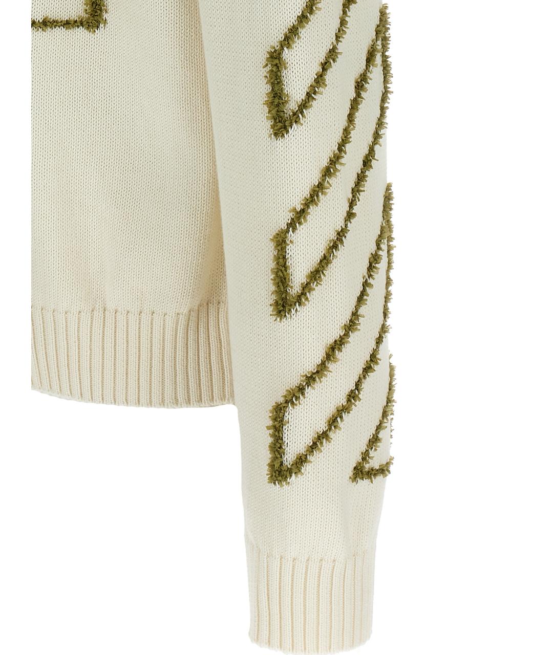 OFF-WHITE Бежевый хлопковый джемпер / свитер, фото 5