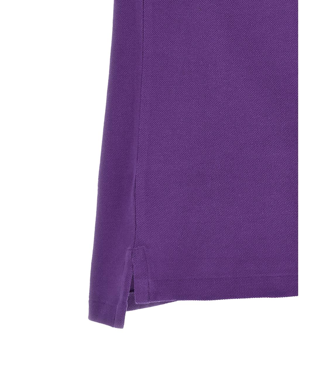 POLO RALPH LAUREN Фиолетовое хлопковое поло с коротким рукавом, фото 4