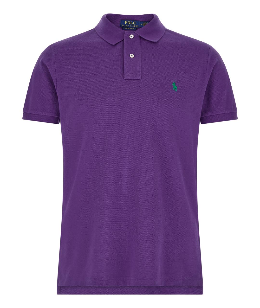 POLO RALPH LAUREN Фиолетовое хлопковое поло с коротким рукавом, фото 1