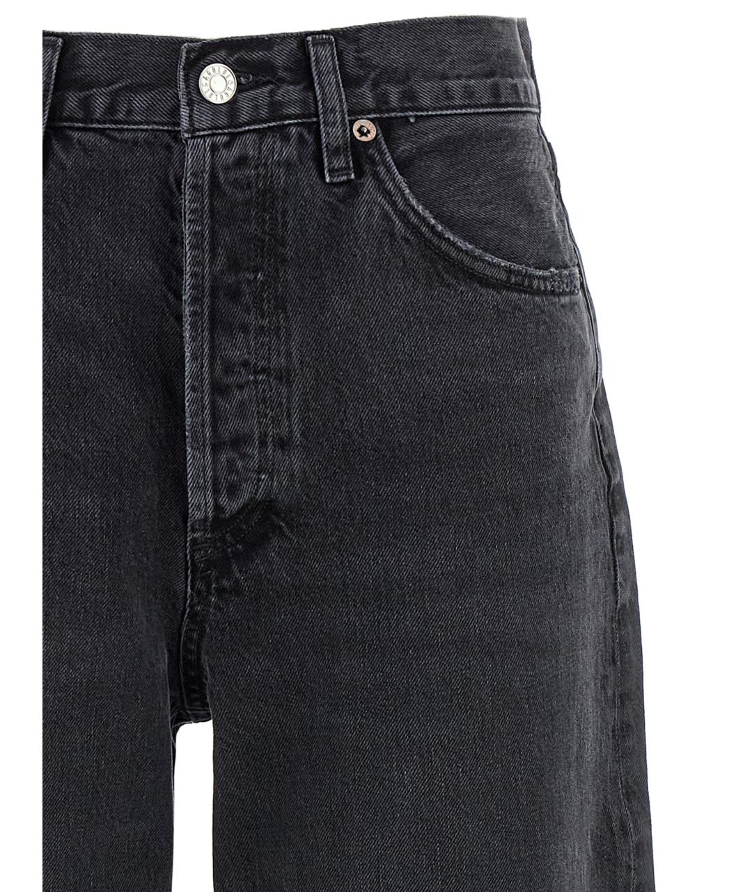 AGOLDE Черные хлопковые прямые джинсы, фото 3