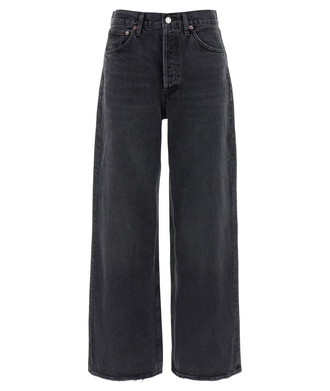 AGOLDE Черные хлопковые прямые джинсы, фото 1