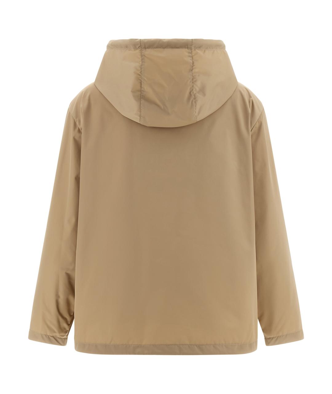 MONCLER Бежевая полиэстеровая куртка, фото 2