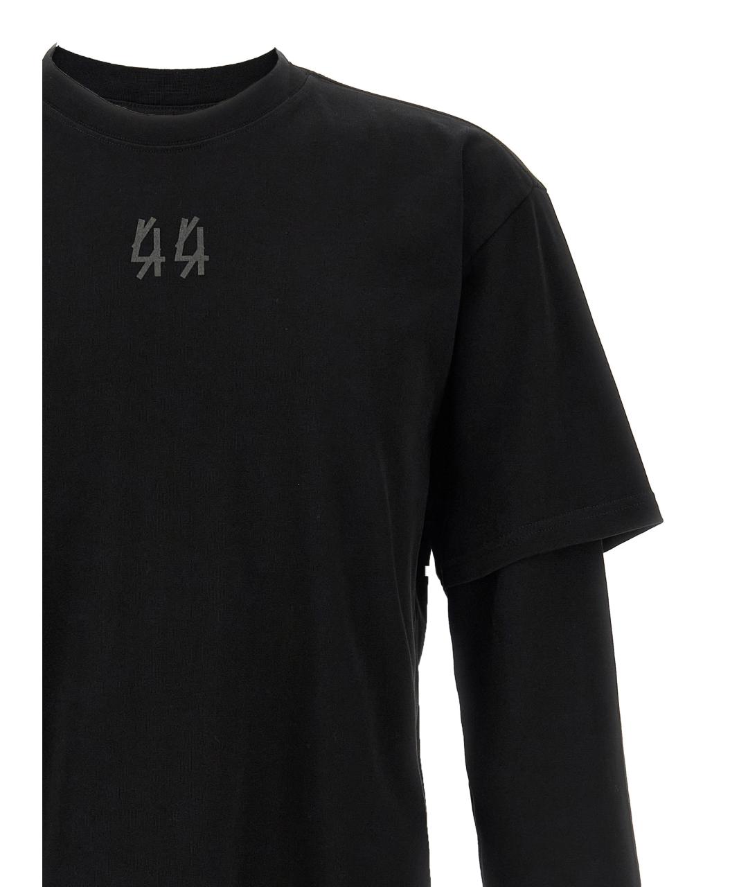 44 LABEL Черная хлопковая футболка, фото 3
