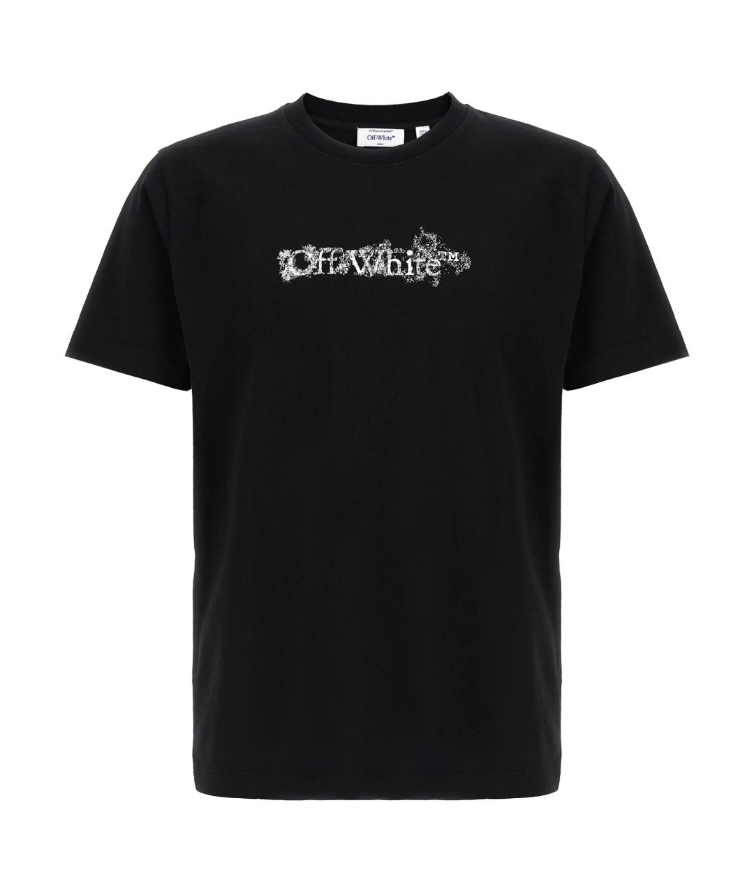 OFF-WHITE Черная хлопковая футболка, фото 1