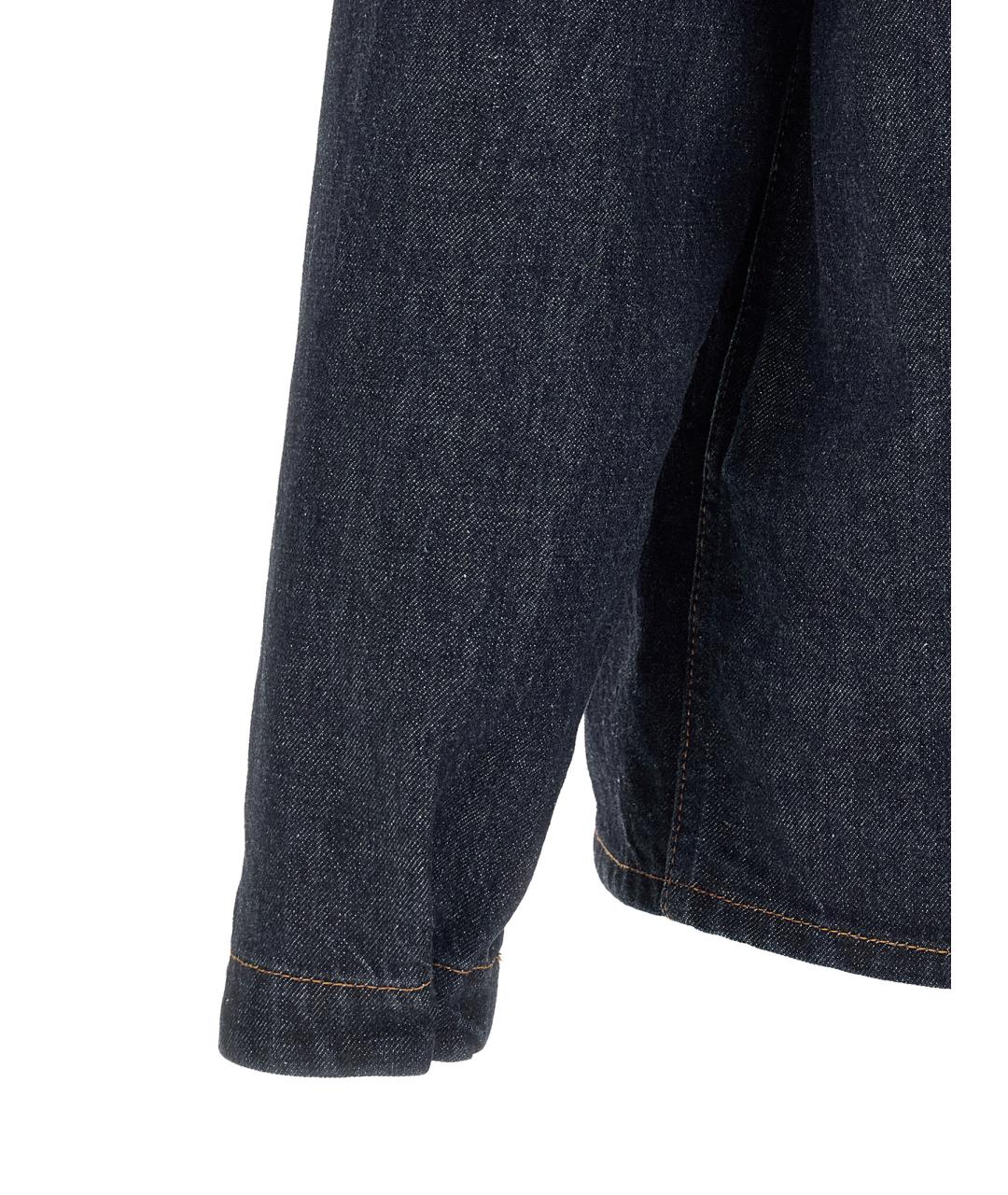 STONE ISLAND Синяя хлопковая кэжуал рубашка, фото 4