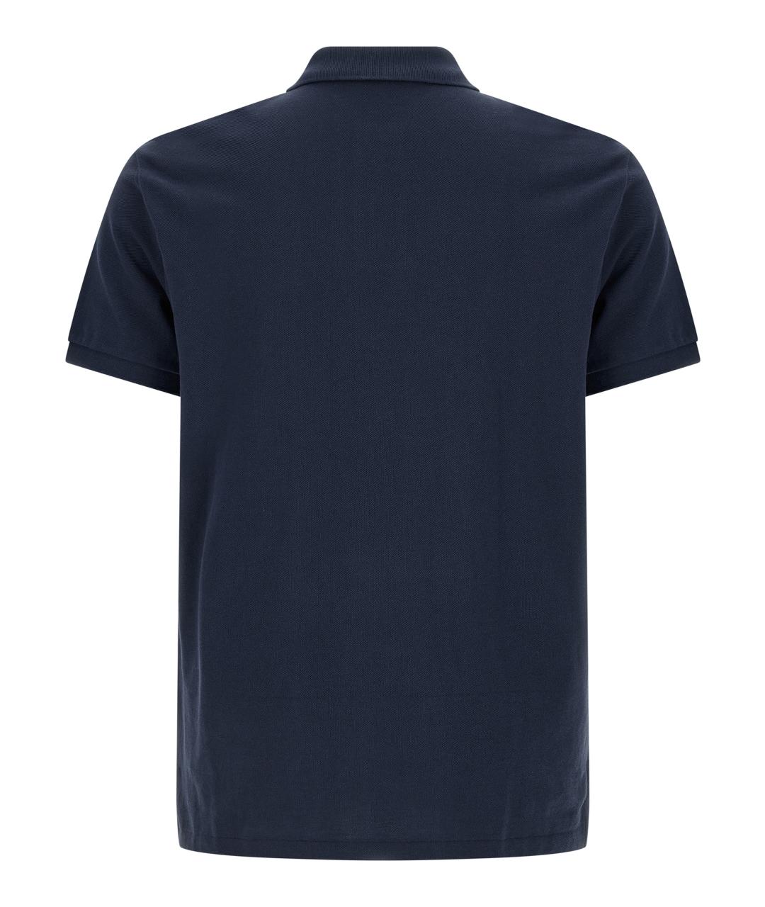 POLO RALPH LAUREN Синее хлопковое поло с коротким рукавом, фото 2