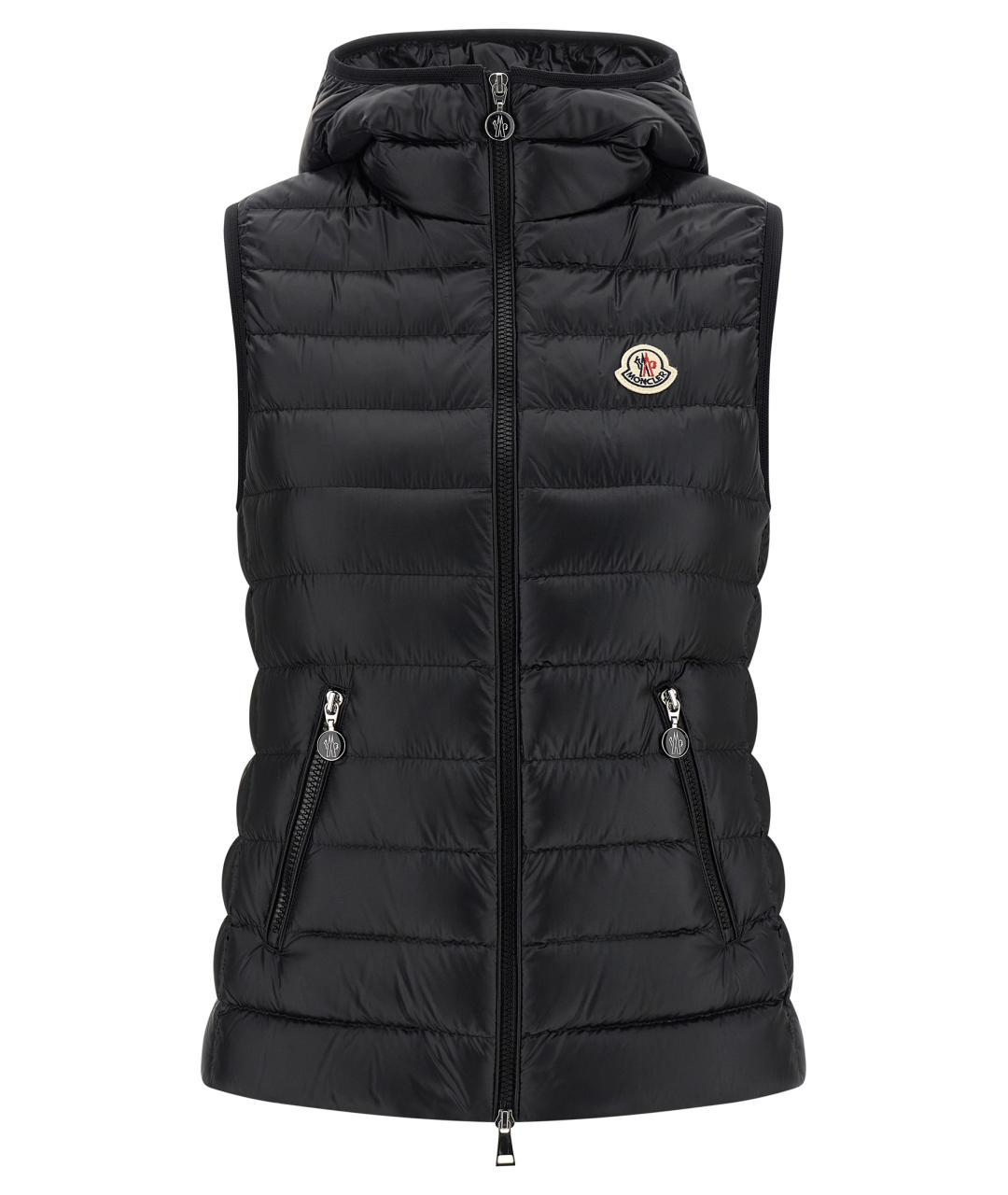 MONCLER Черная полиамидовая жилетка, фото 1