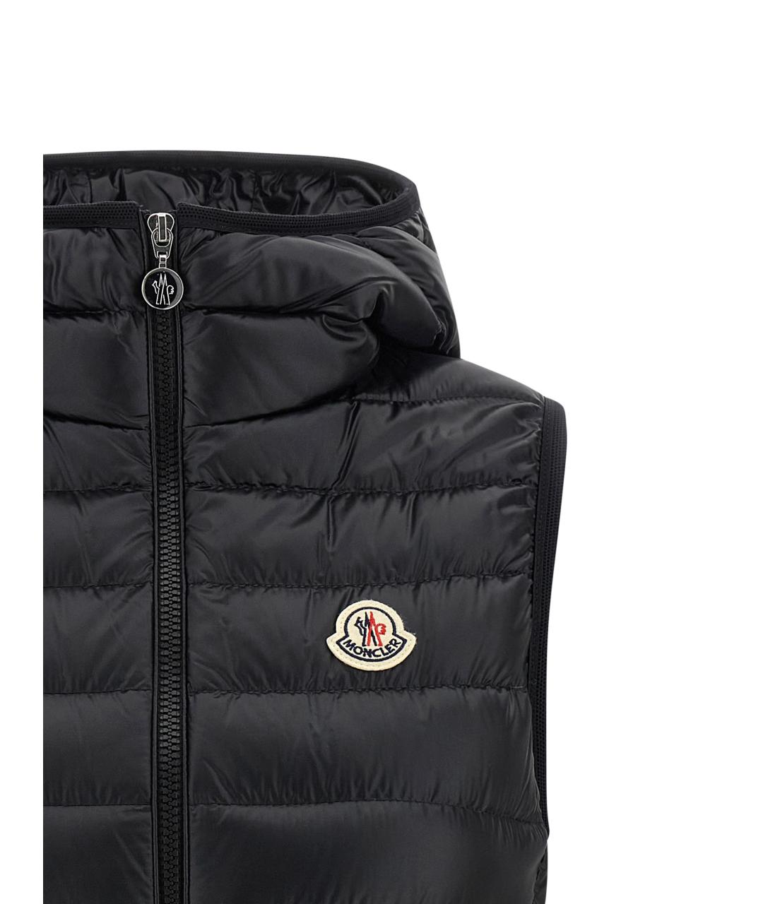 MONCLER Черная полиамидовая жилетка, фото 3