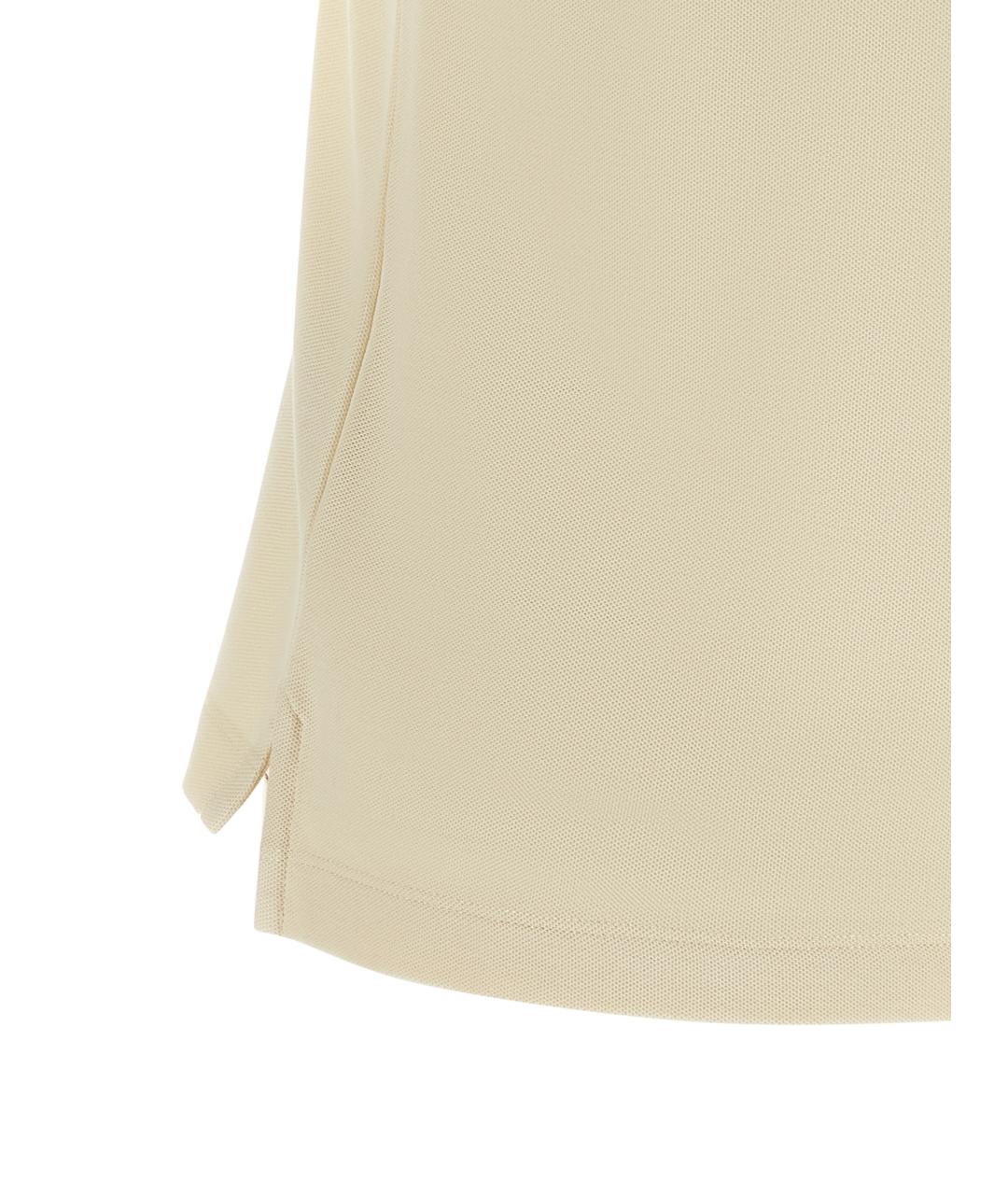 MONCLER Бежевая хлопковая футболка, фото 4