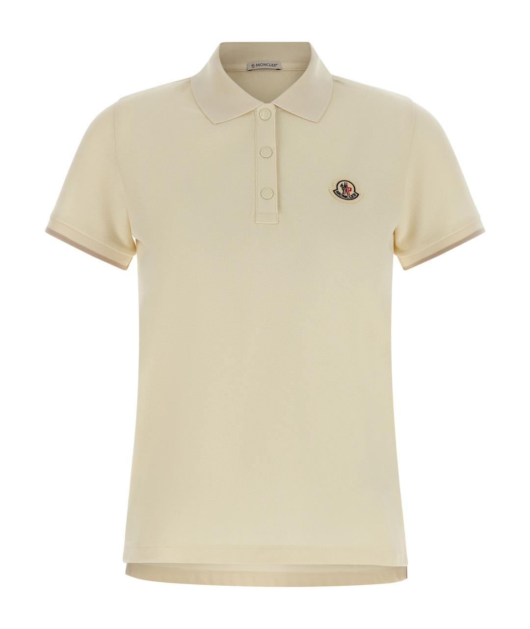 MONCLER Бежевая хлопковая футболка, фото 1