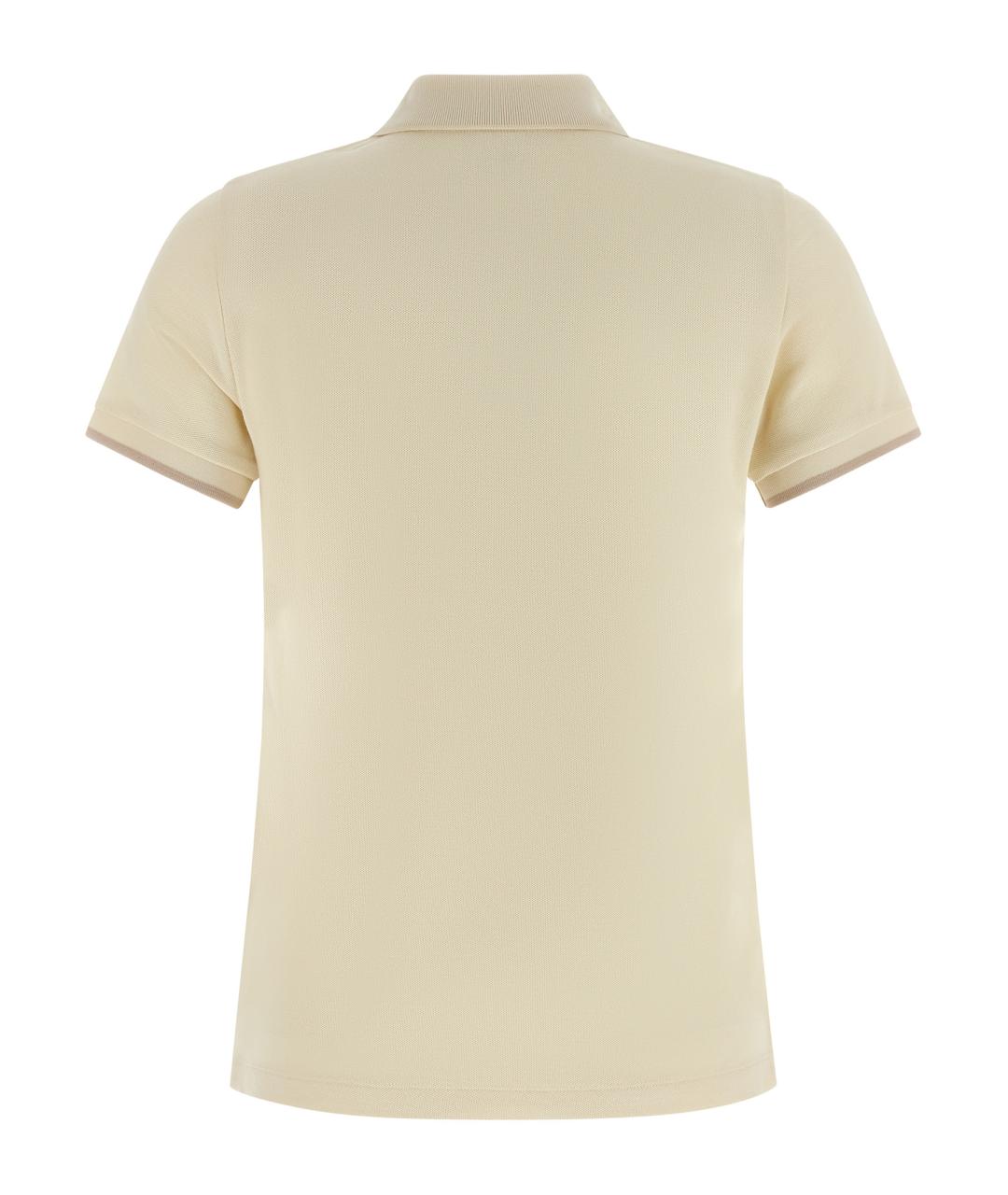 MONCLER Бежевая хлопковая футболка, фото 2