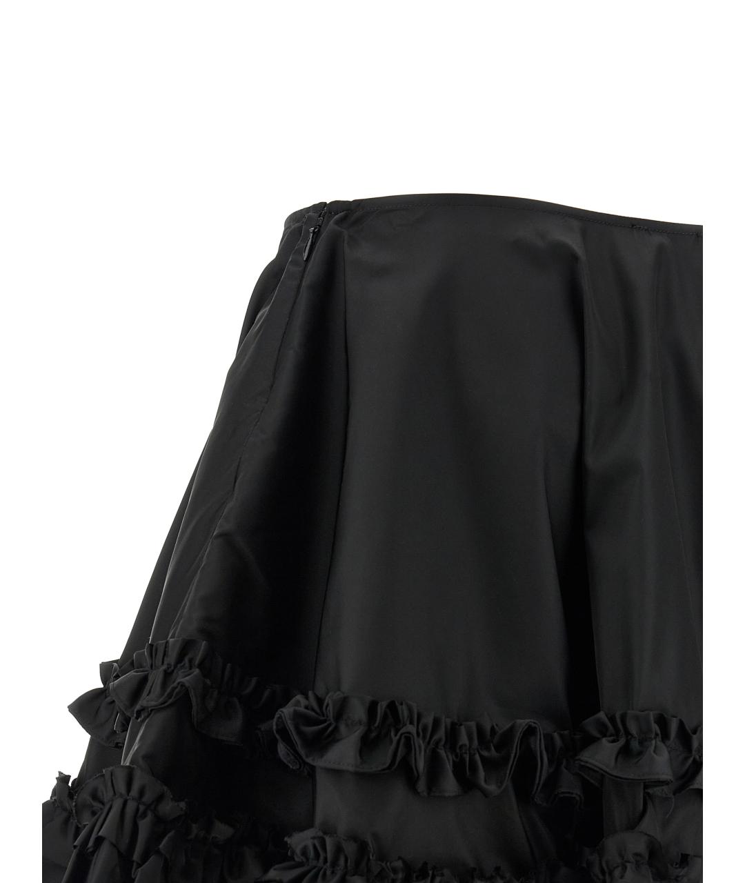 GANNI Черная полиамидовая юбка миди, фото 4