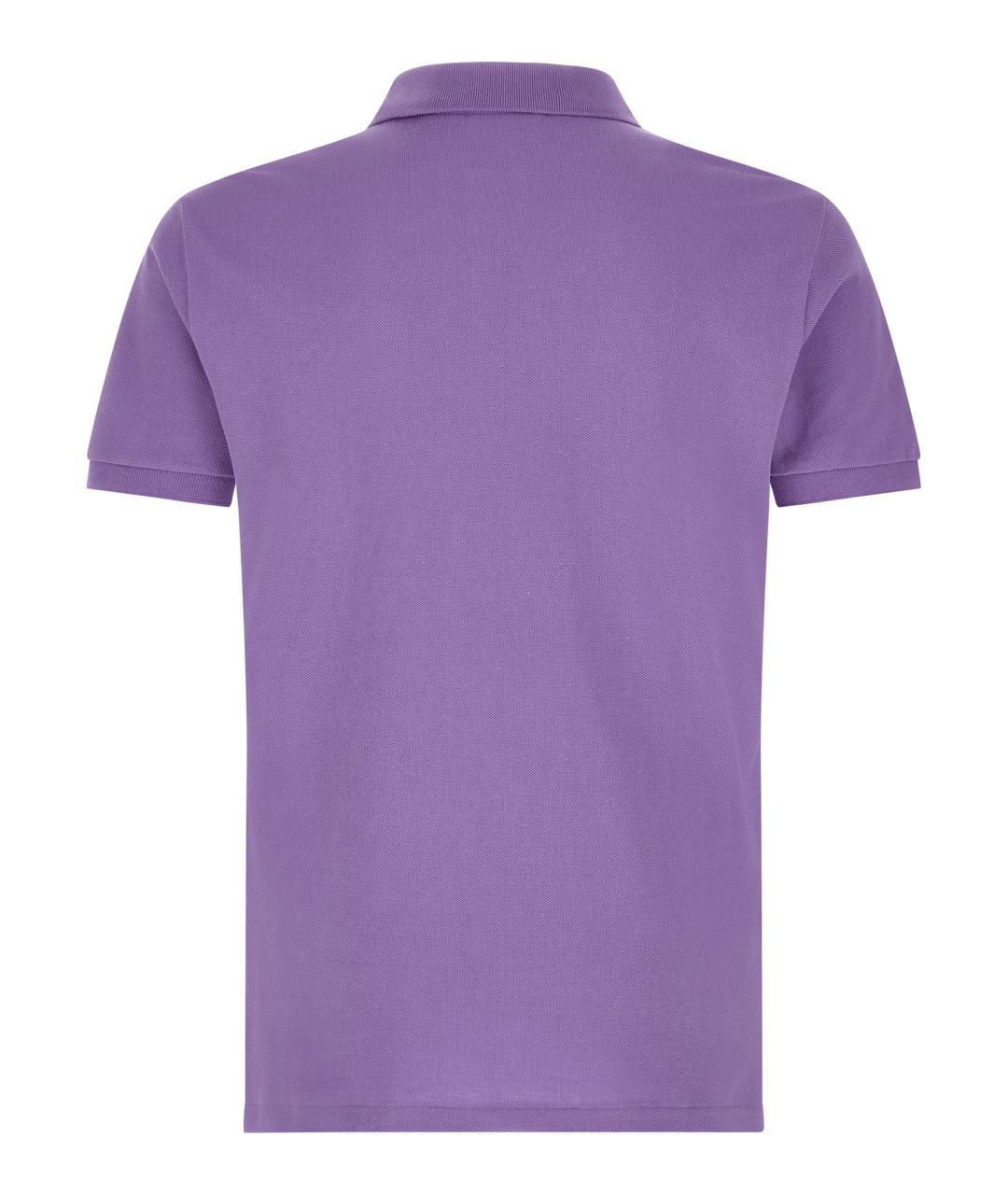 POLO RALPH LAUREN Фиолетовое хлопковое поло с коротким рукавом, фото 2