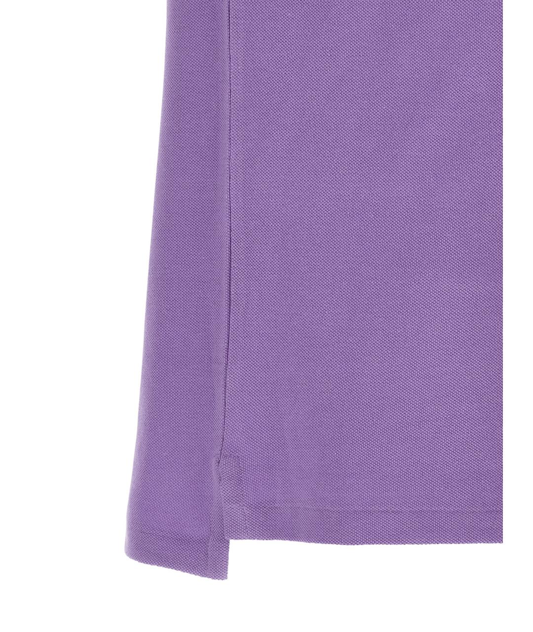 POLO RALPH LAUREN Фиолетовое хлопковое поло с коротким рукавом, фото 4