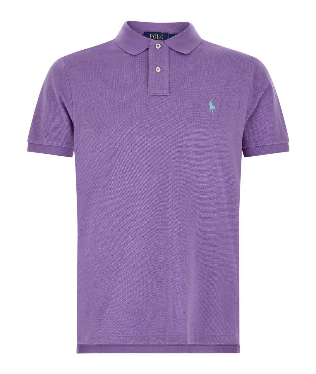 POLO RALPH LAUREN Фиолетовое хлопковое поло с коротким рукавом, фото 1