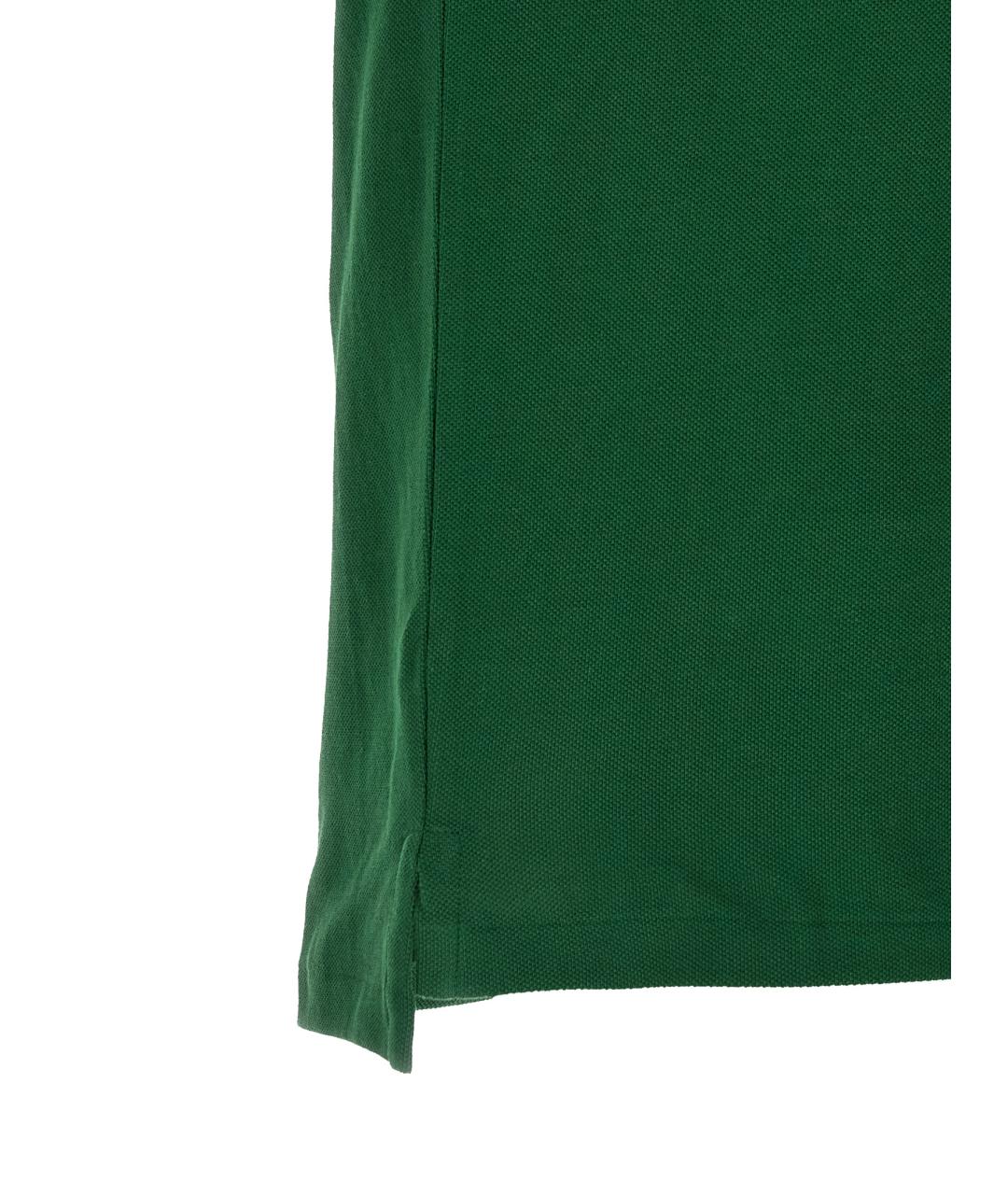 POLO RALPH LAUREN Зеленые хлопковое поло с коротким рукавом, фото 4