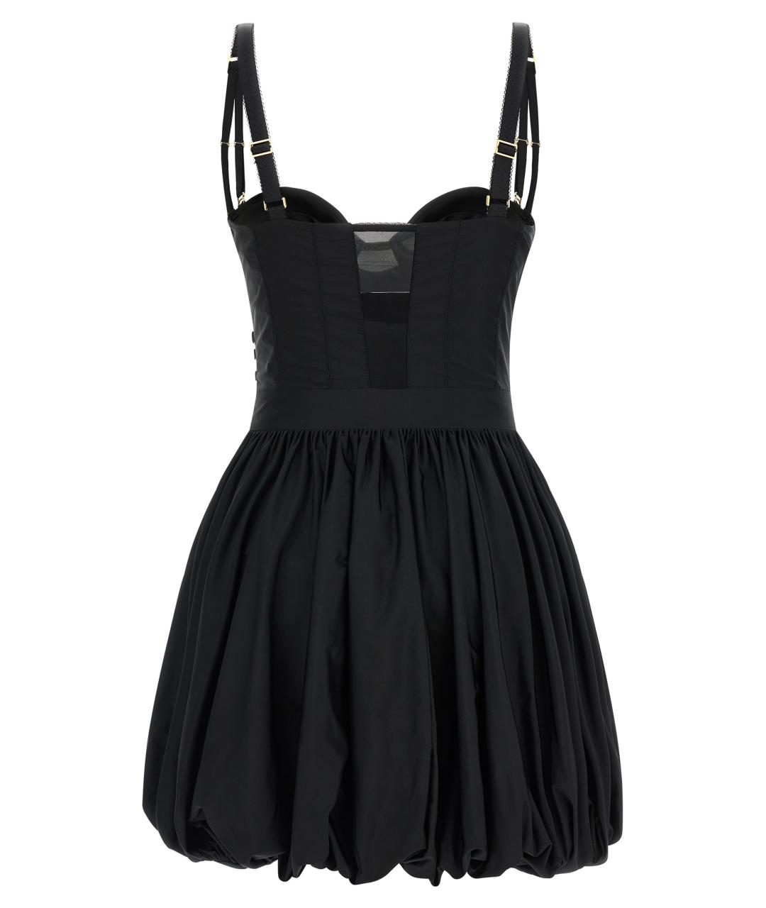 ELISABETTA FRANCHI Черное полиэстеровое платье, фото 2