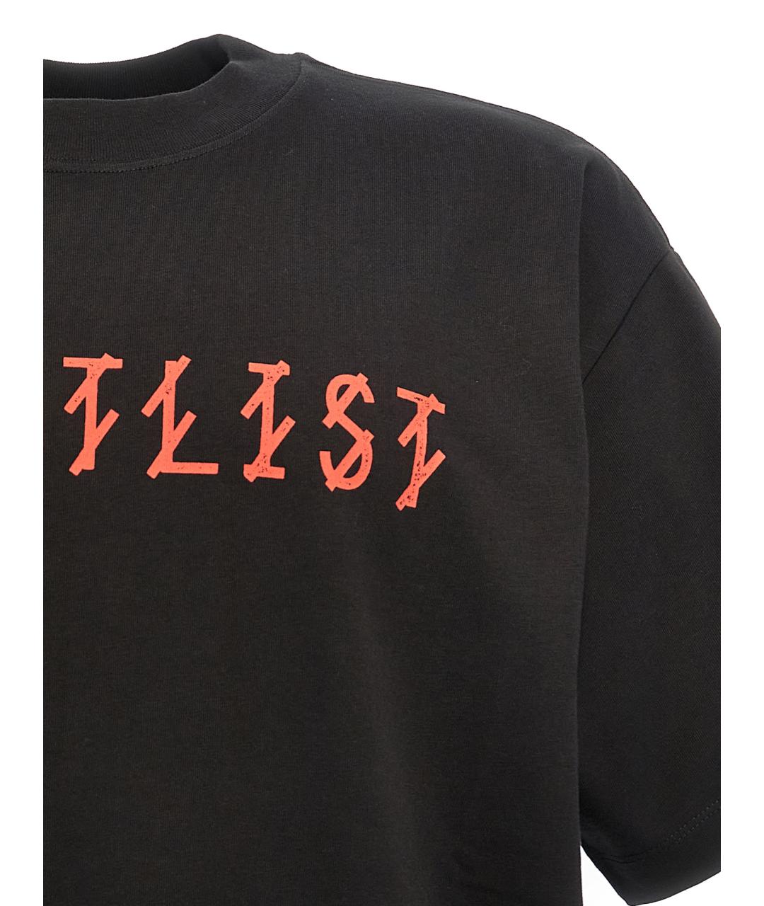 44 LABEL Черная хлопковая футболка, фото 3