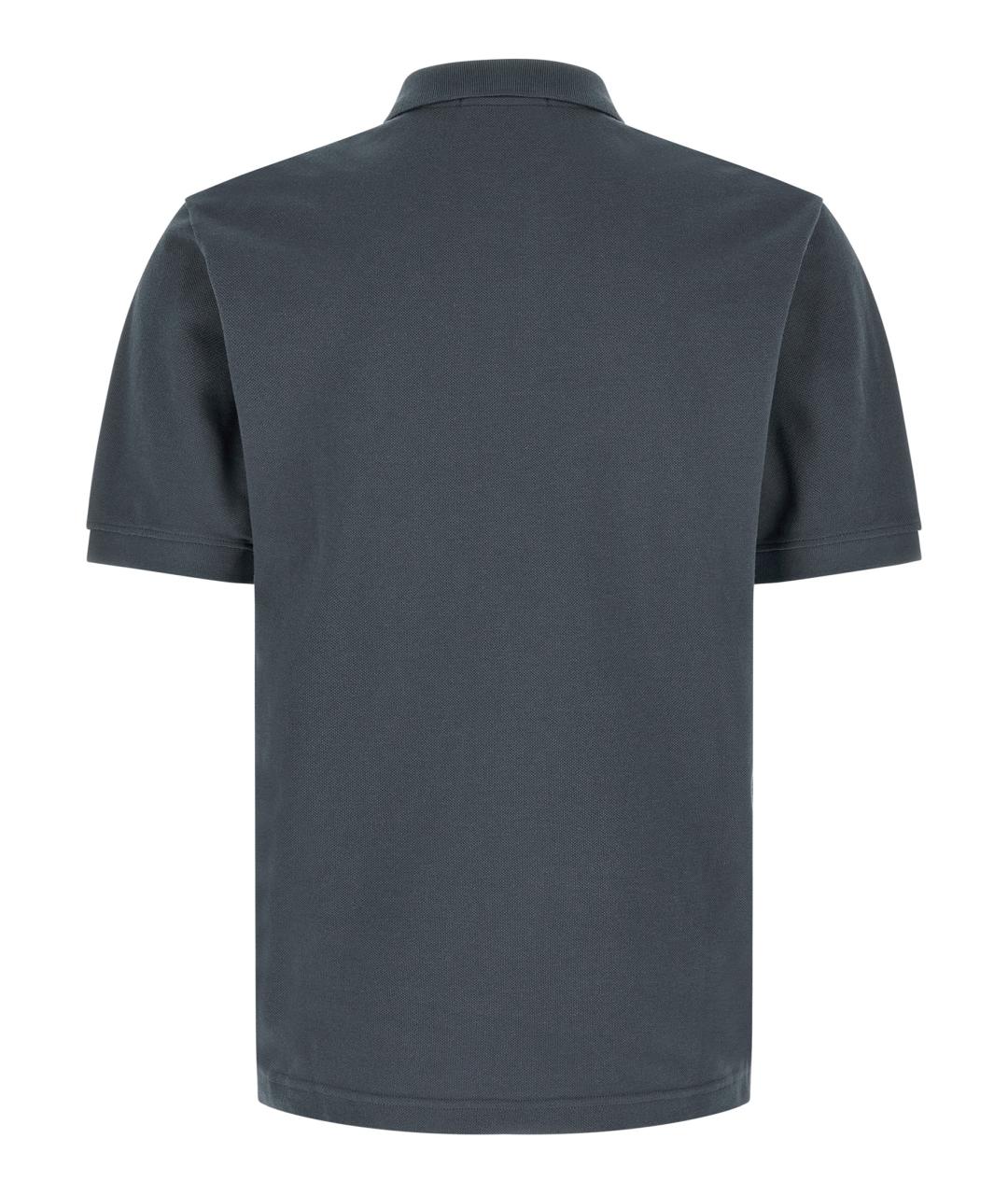 STONE ISLAND Синее хлопковое поло с коротким рукавом, фото 2