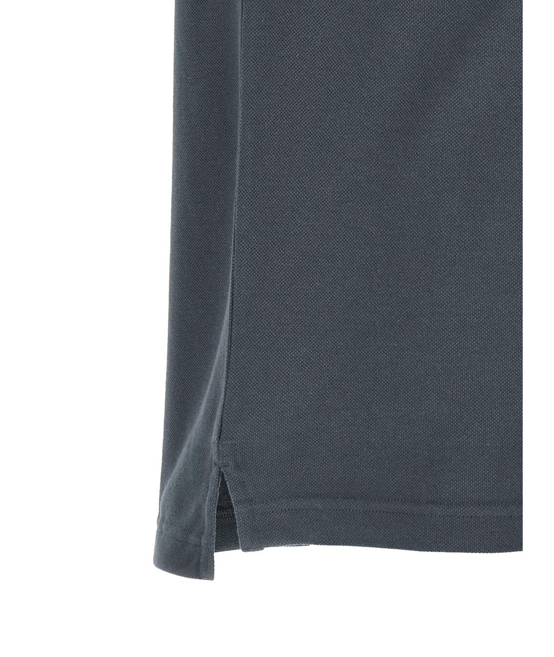 STONE ISLAND Синее хлопковое поло с коротким рукавом, фото 4