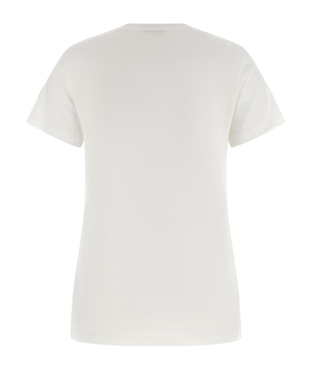 MONCLER Белая хлопковая футболка, фото 2