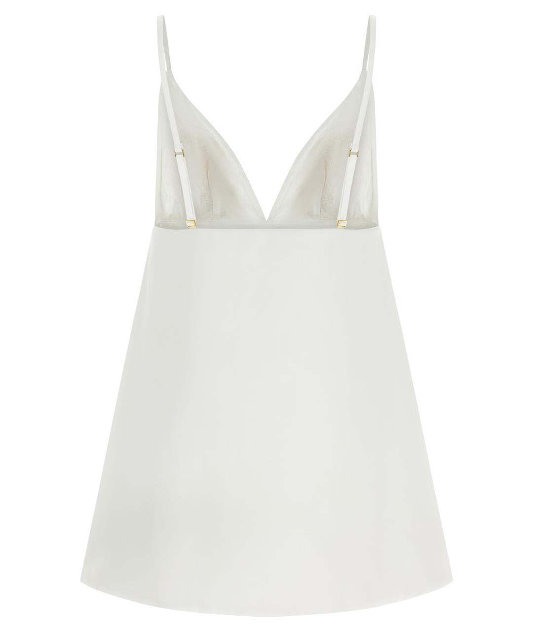 ELISABETTA FRANCHI Белое полиэстеровое платье, фото 2