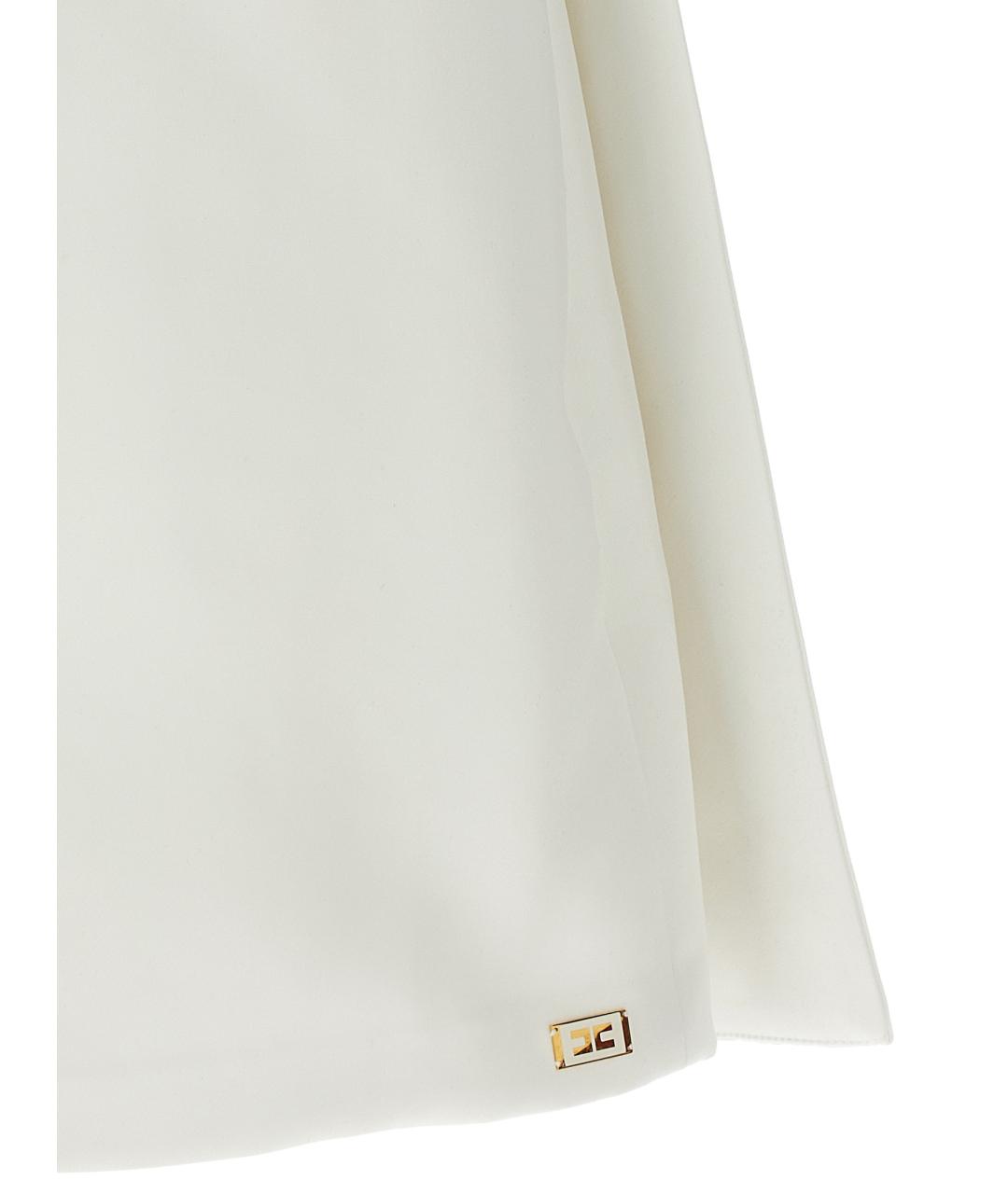 ELISABETTA FRANCHI Белое полиэстеровое платье, фото 4