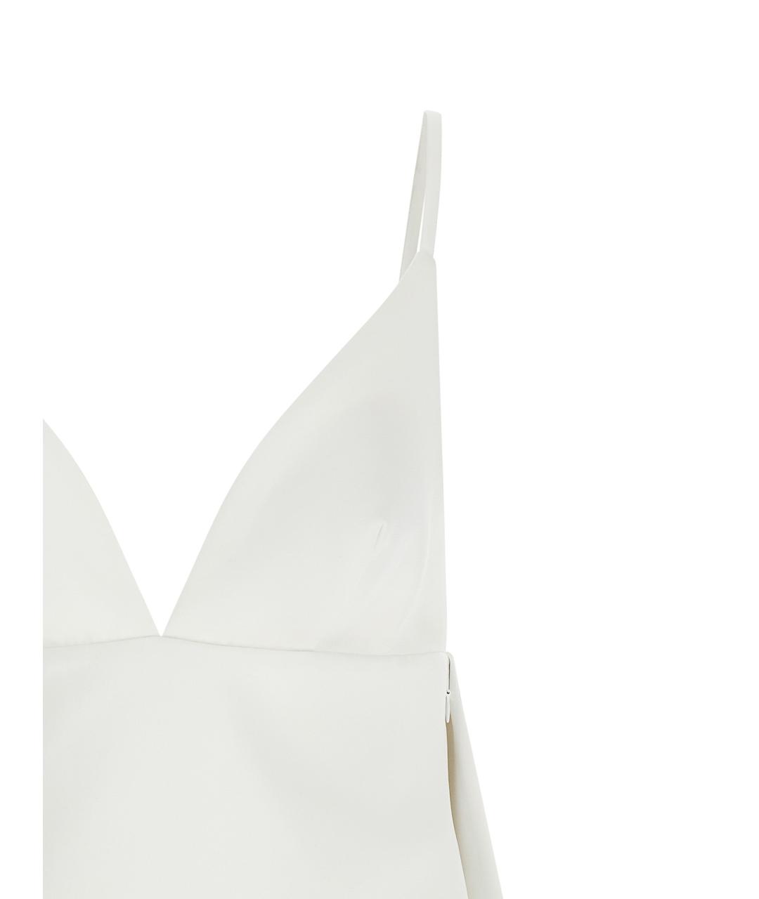 ELISABETTA FRANCHI Белое полиэстеровое платье, фото 3