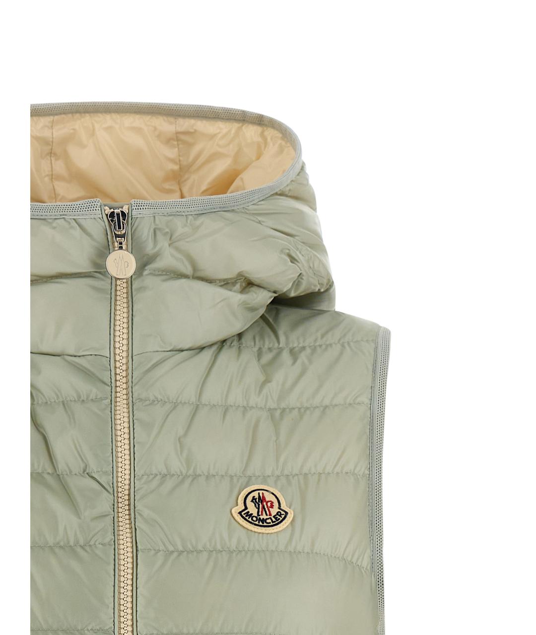 MONCLER Зеленая полиамидовая жилетка, фото 3