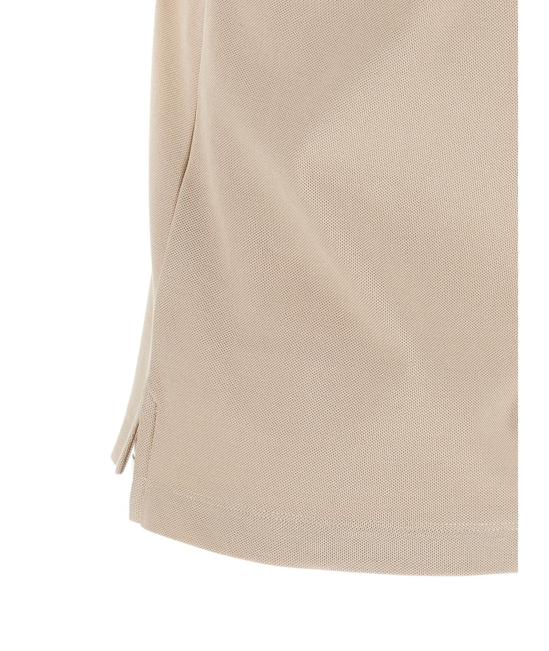 MONCLER Бежевая хлопковая футболка, фото 4