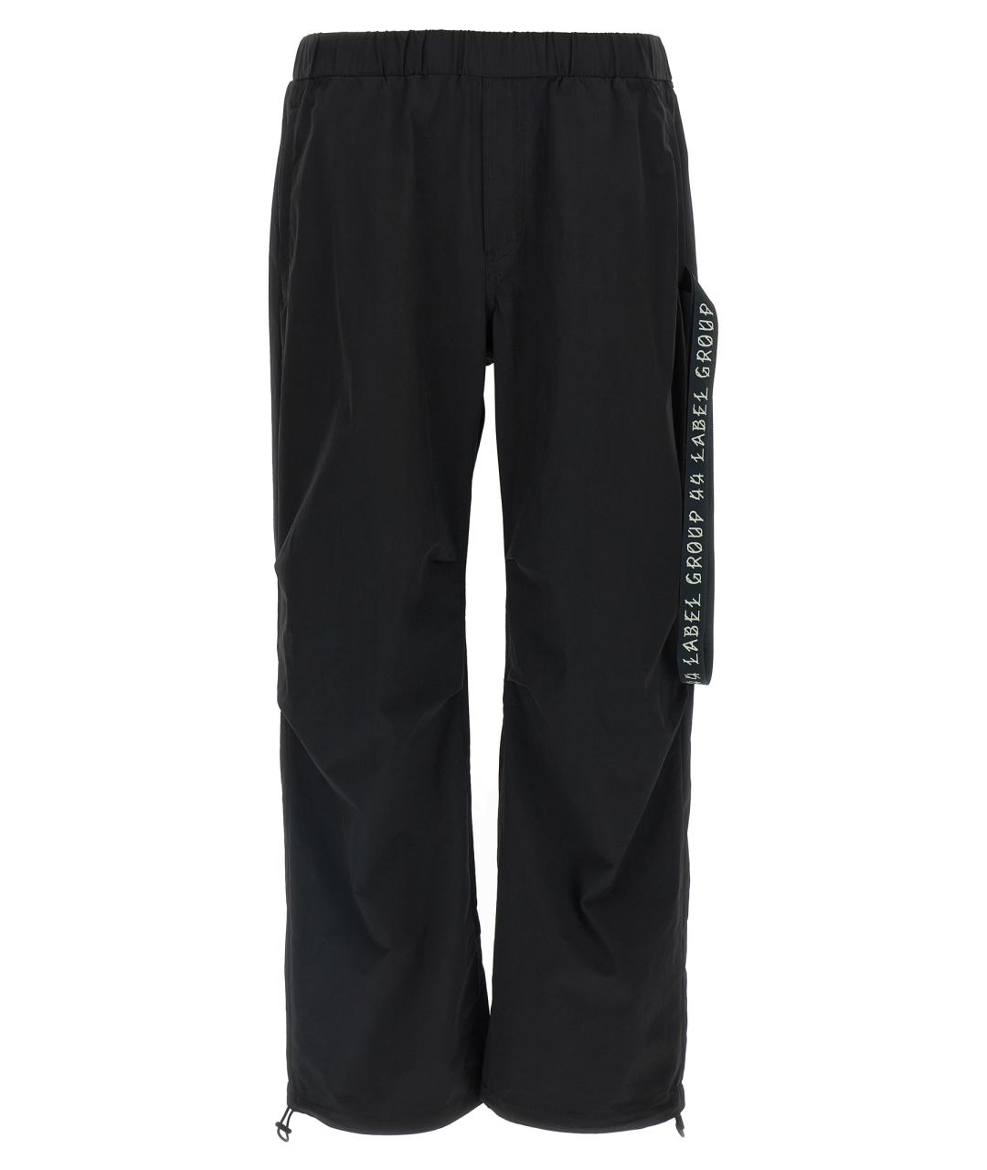 44 LABEL Черные полиамидовые повседневные брюки, фото 1