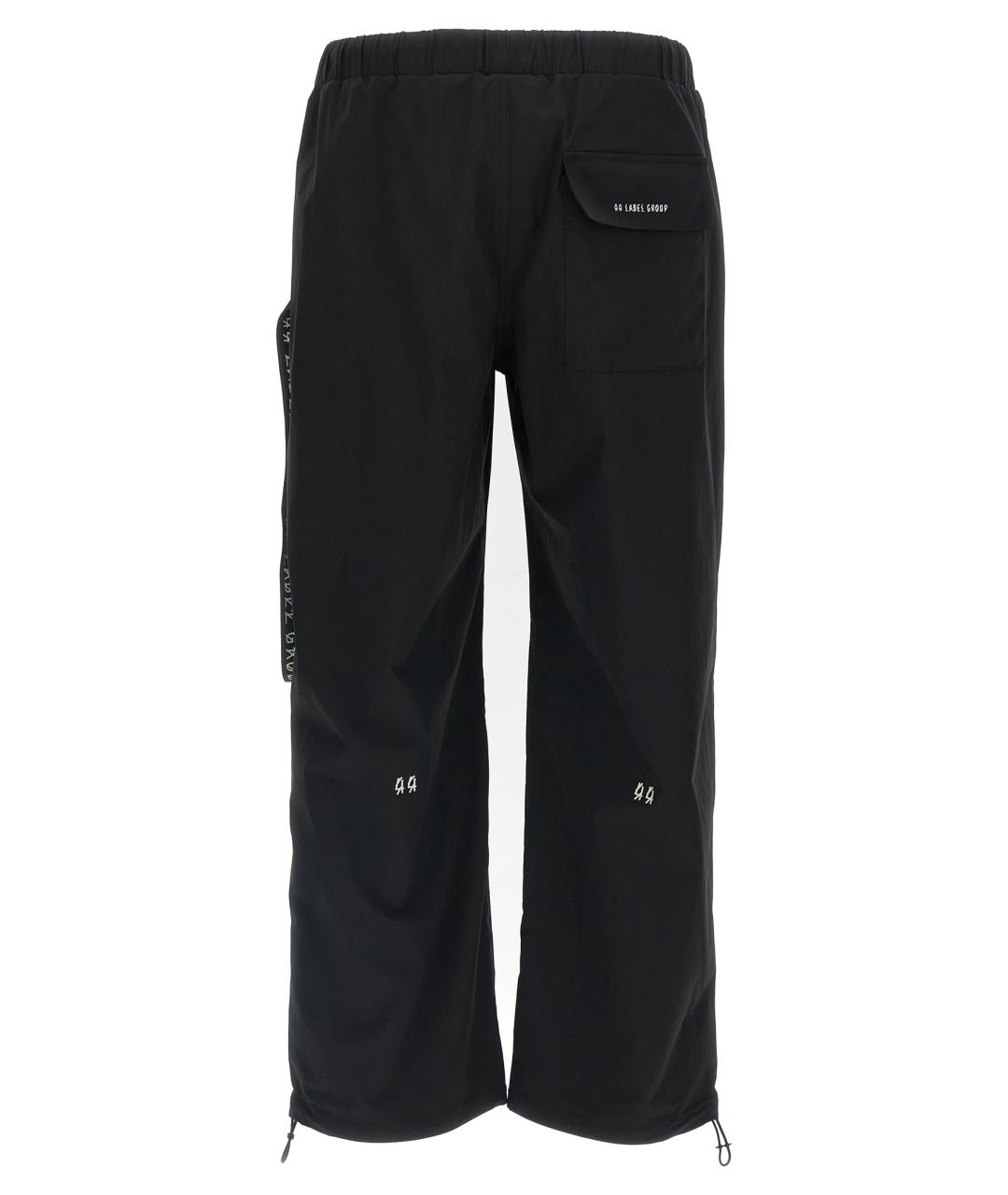 44 LABEL Черные полиамидовые повседневные брюки, фото 2
