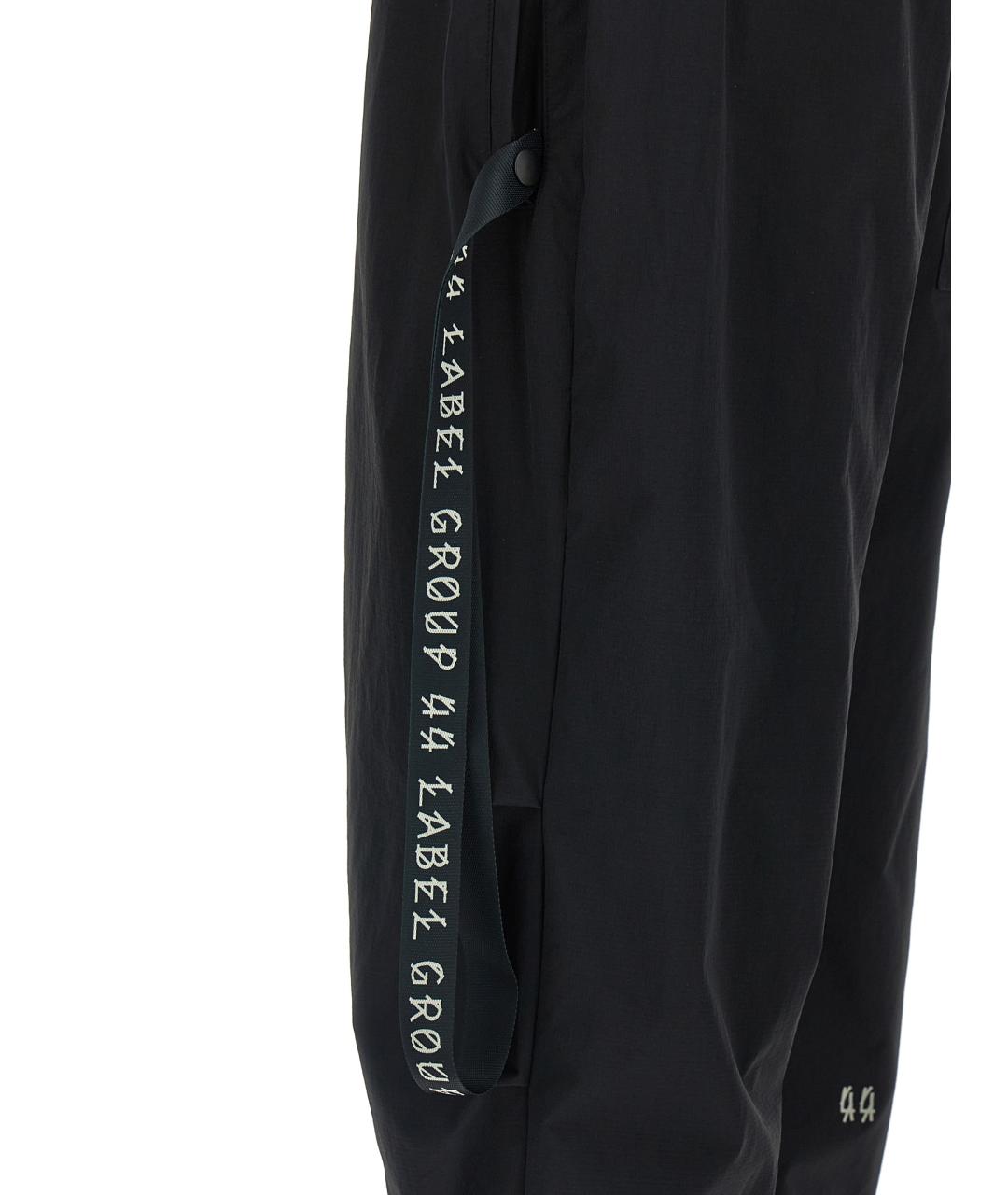 44 LABEL Черные полиамидовые повседневные брюки, фото 5