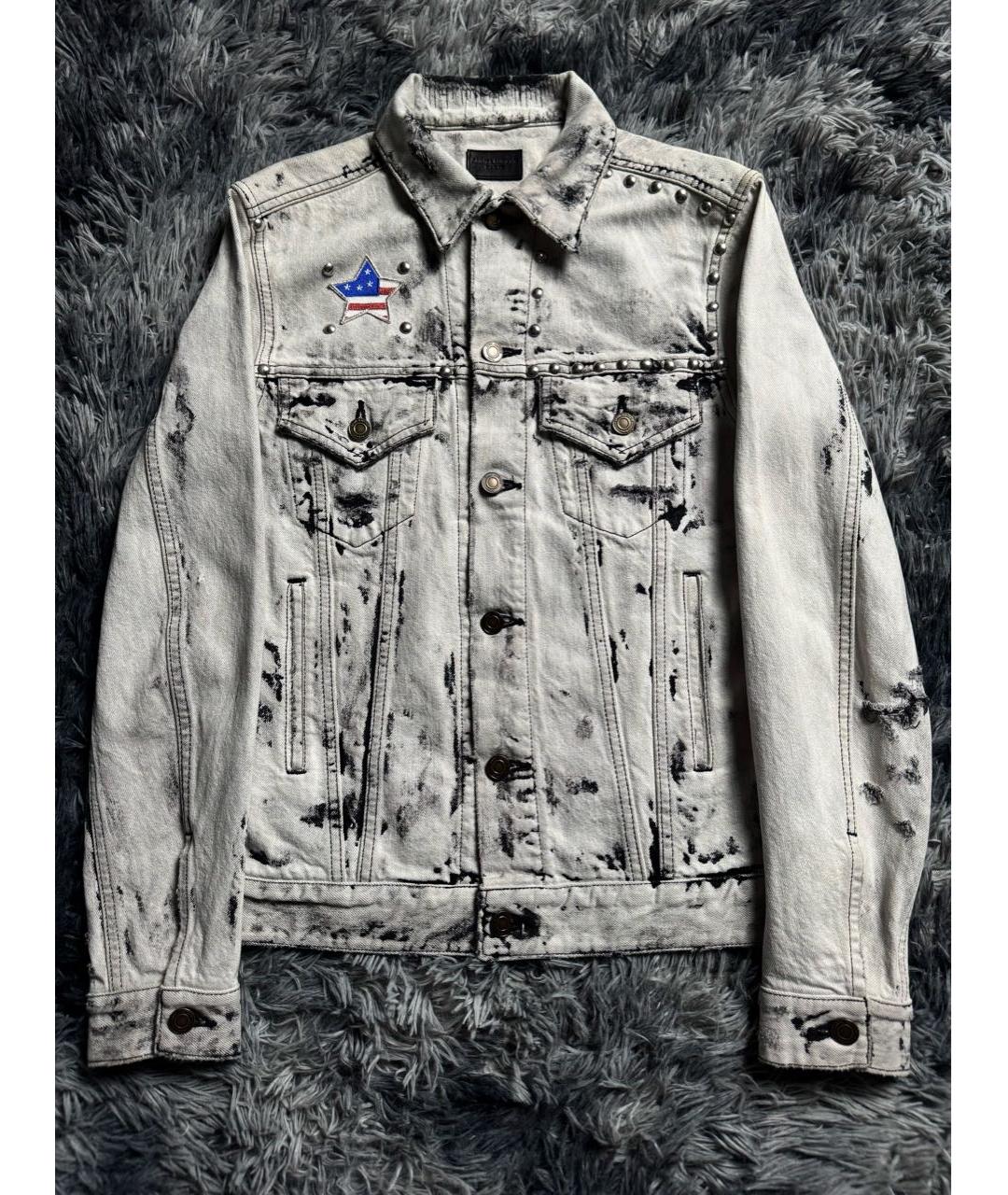 SAINT LAURENT Белая деним куртка, фото 8