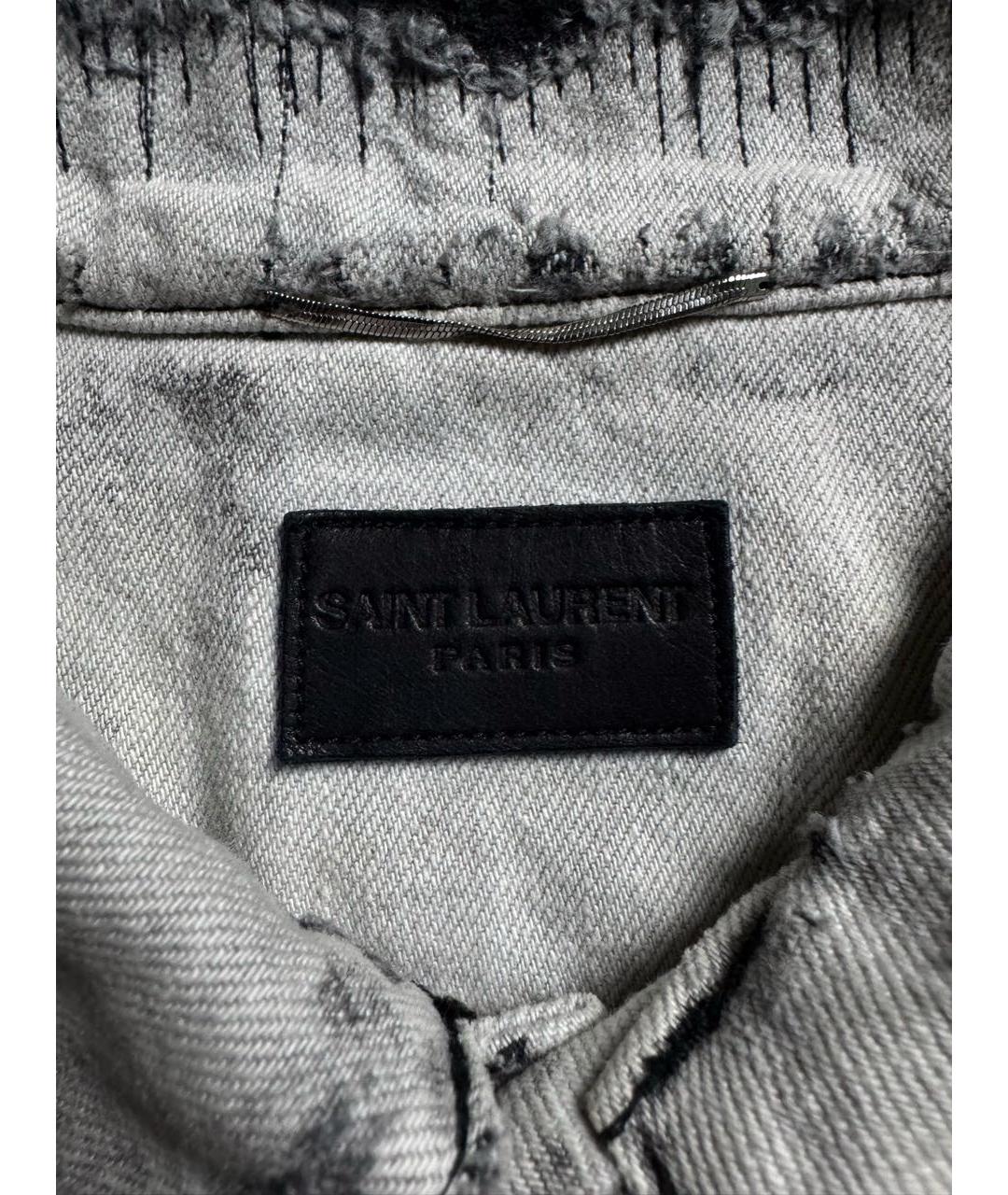 SAINT LAURENT Белая деним куртка, фото 6