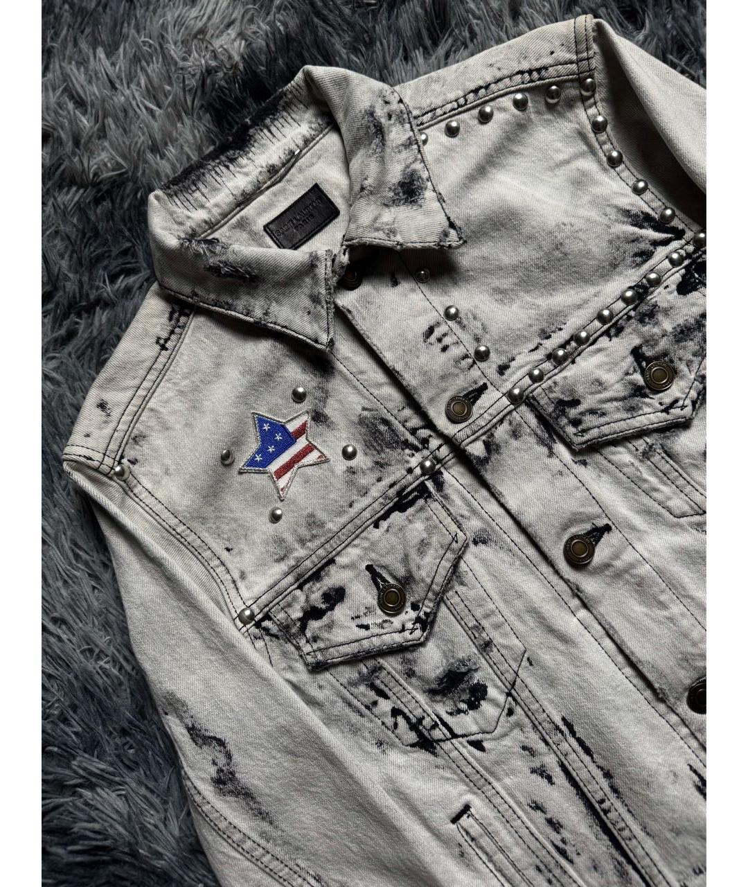 SAINT LAURENT Белая деним куртка, фото 3
