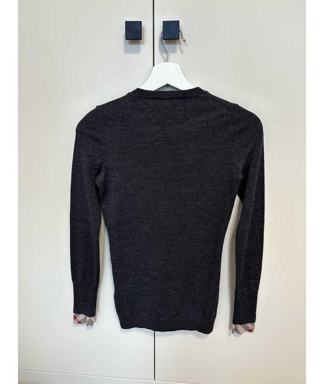 BURBERRY Серая шерстяная водолазка, фото 2