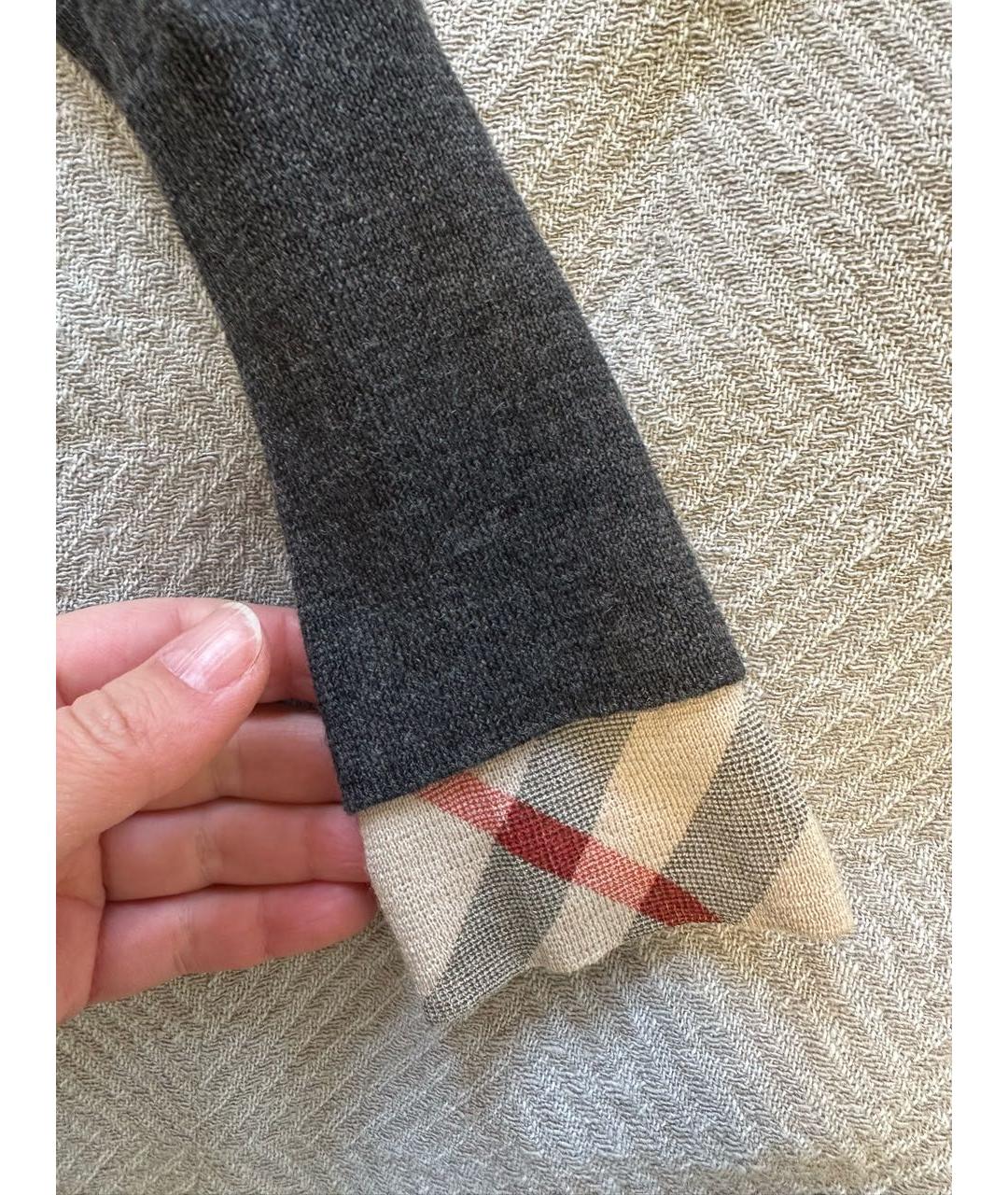 BURBERRY Серая шерстяная водолазка, фото 6