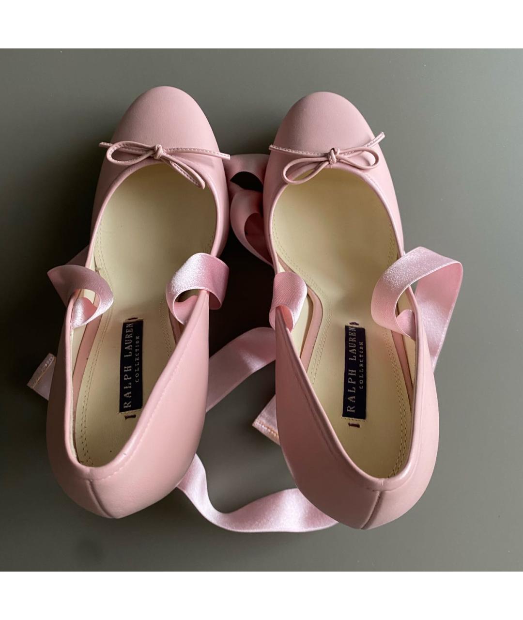 RALPH LAUREN Розовые кожаные туфли, фото 3