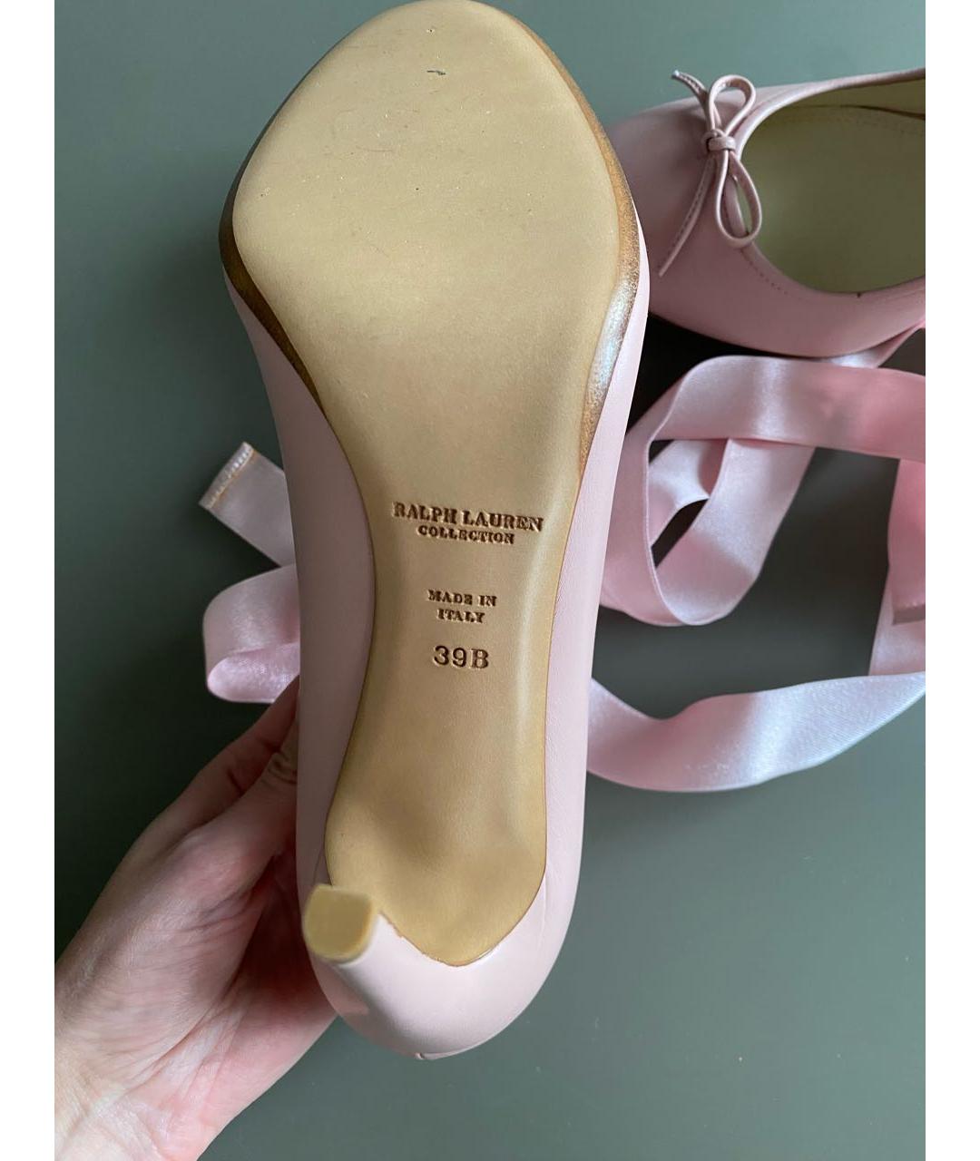 RALPH LAUREN Розовые кожаные туфли, фото 5