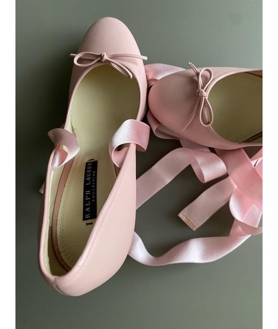 RALPH LAUREN Розовые кожаные туфли, фото 7