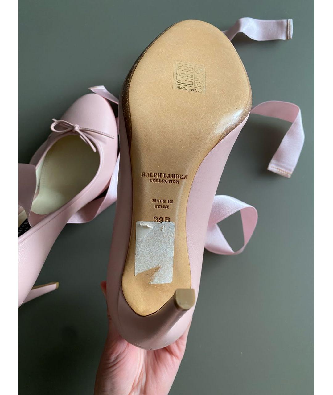 RALPH LAUREN Розовые кожаные туфли, фото 6