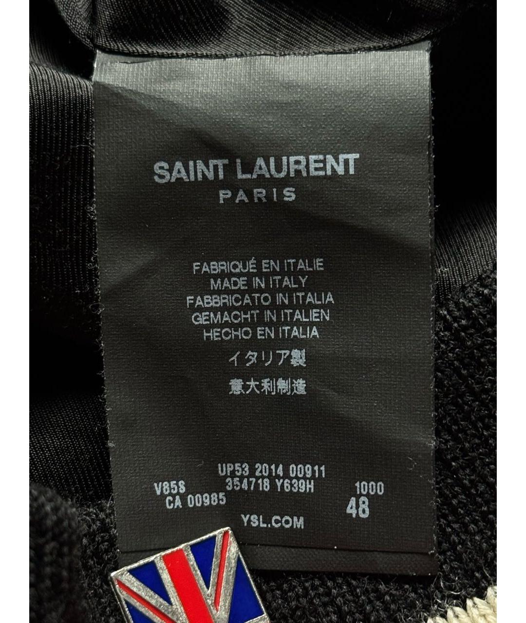 SAINT LAURENT Черная хлопковая куртка, фото 7