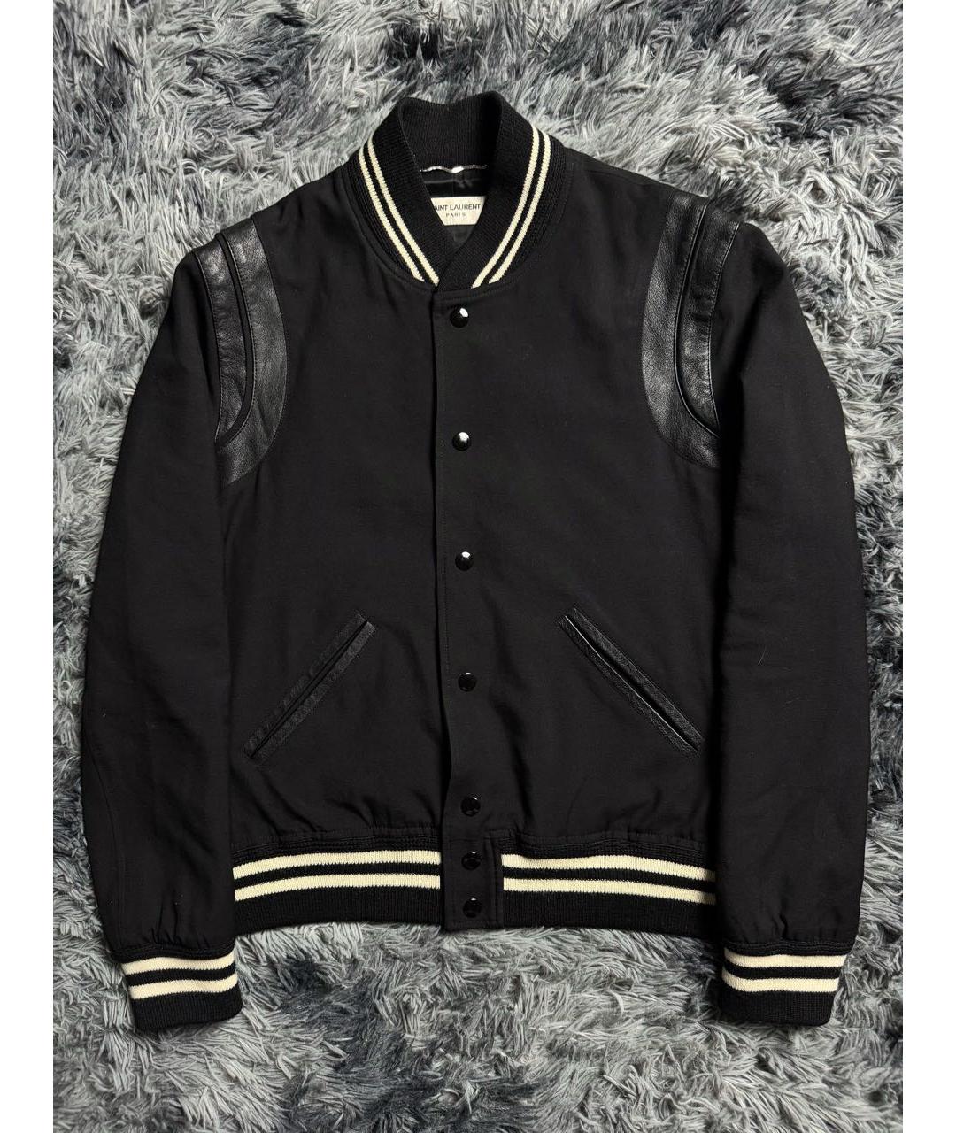 SAINT LAURENT Черная хлопковая куртка, фото 8