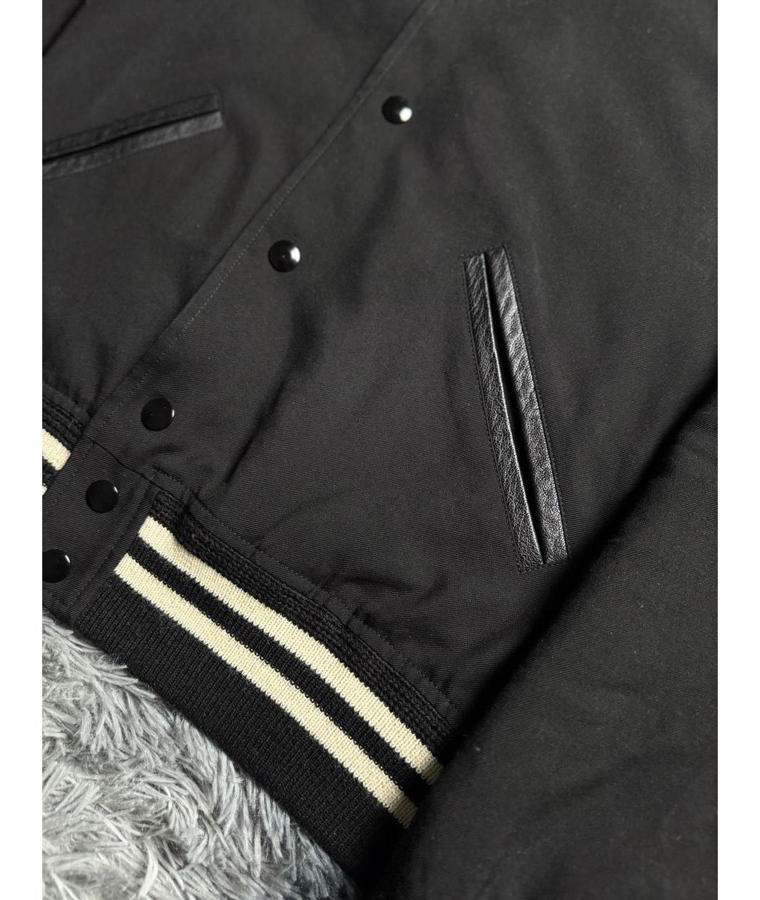 SAINT LAURENT Черная хлопковая куртка, фото 5